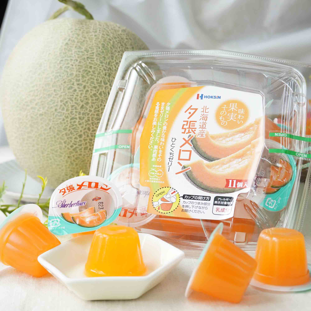 日本直送HOKUSHIN FOODS  北海道夕張哈密瓜果凍迷你： 甘王草莓果凍迷你果凍啫喱