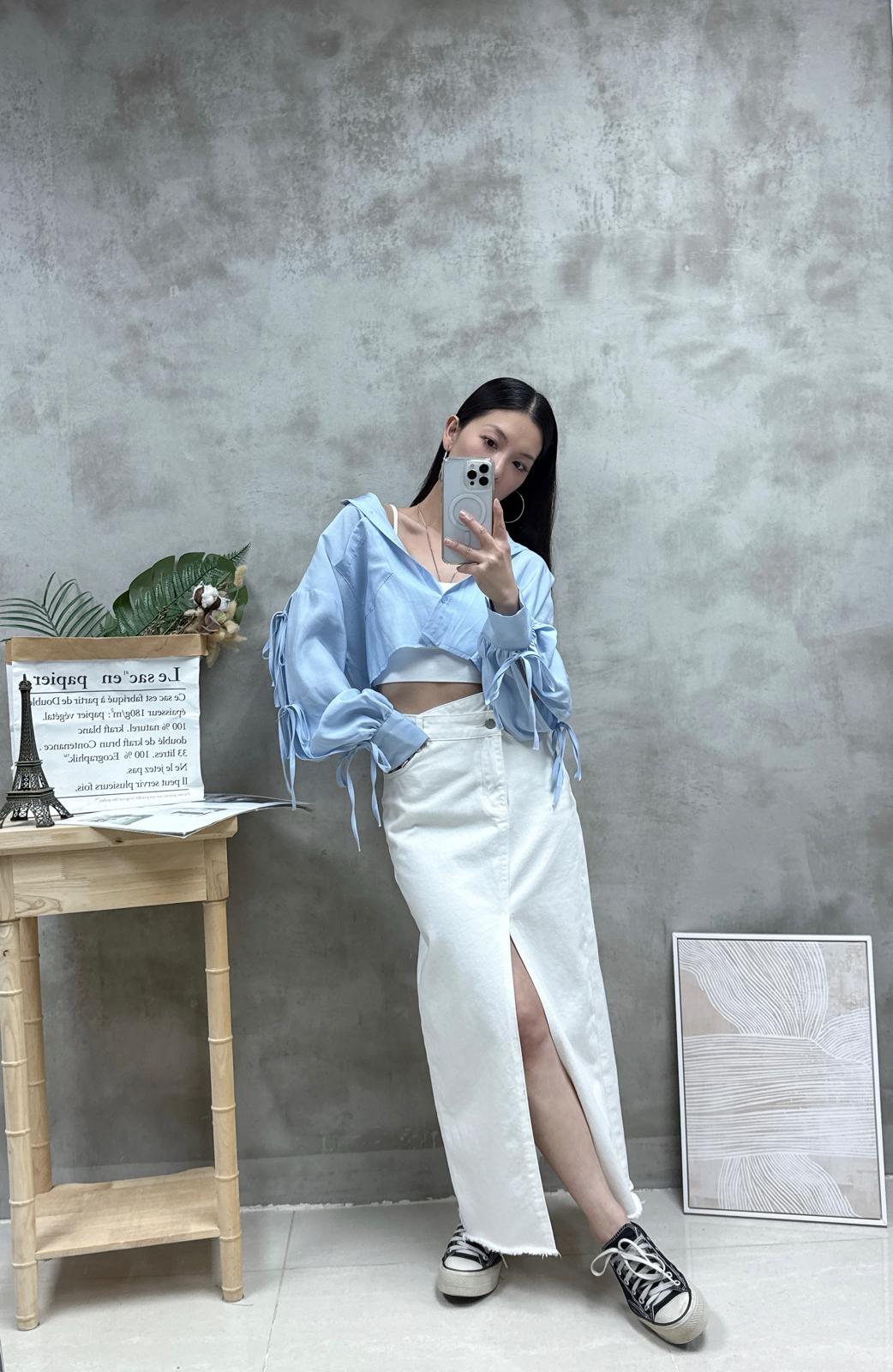 F26 打結蝴蝶䄂外套