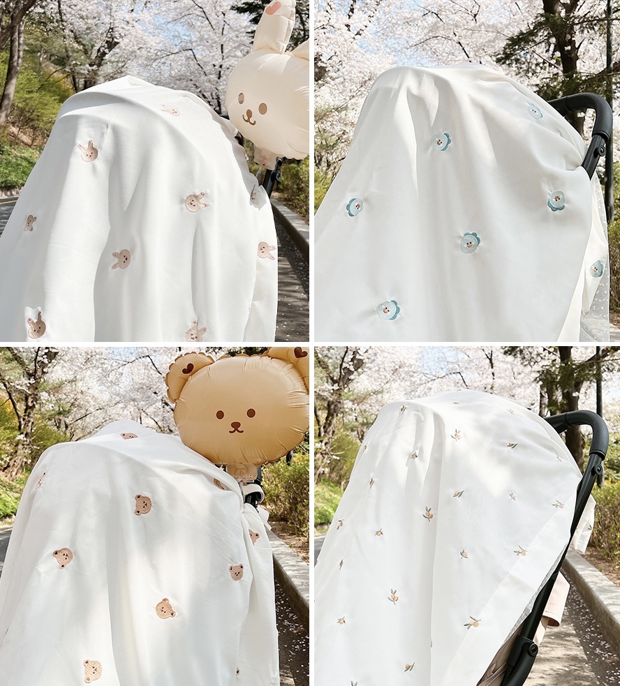 DOTTODOT 刺繡嬰兒車遮陽防風罩（Stroller Cover）