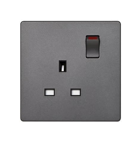 MK Aria 太空灰 13A單蘇有掣 插座
