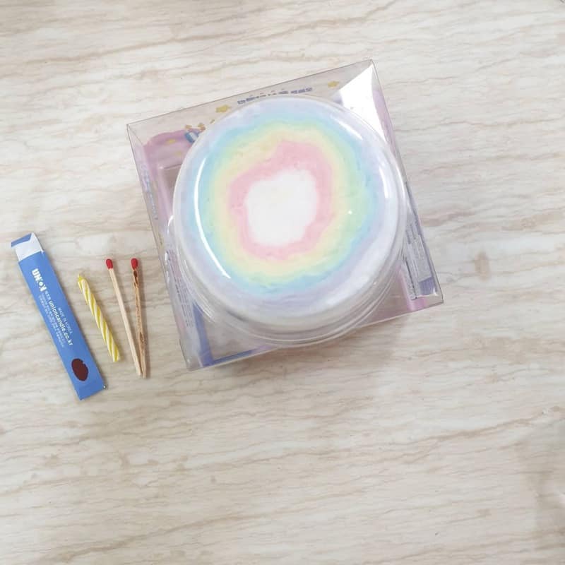 韓國彩虹棉花糖生日蛋糕