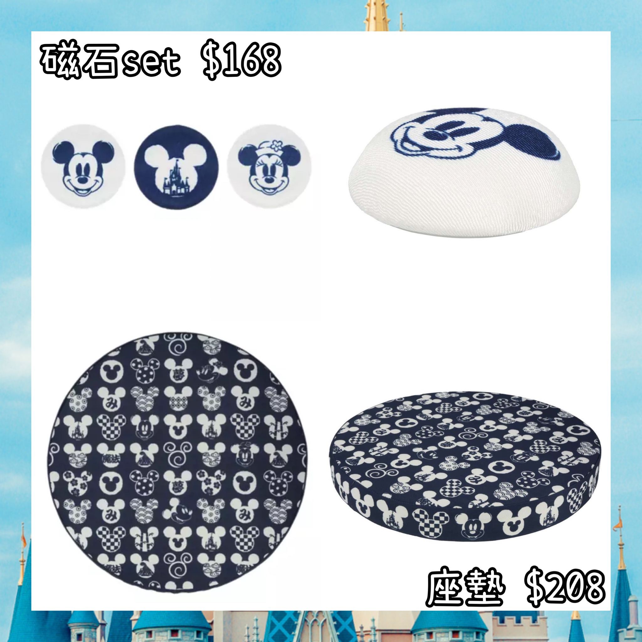 ：日本：DISNEYLAND園區產品 28/5 日本發賣 磁石 SET 座墊