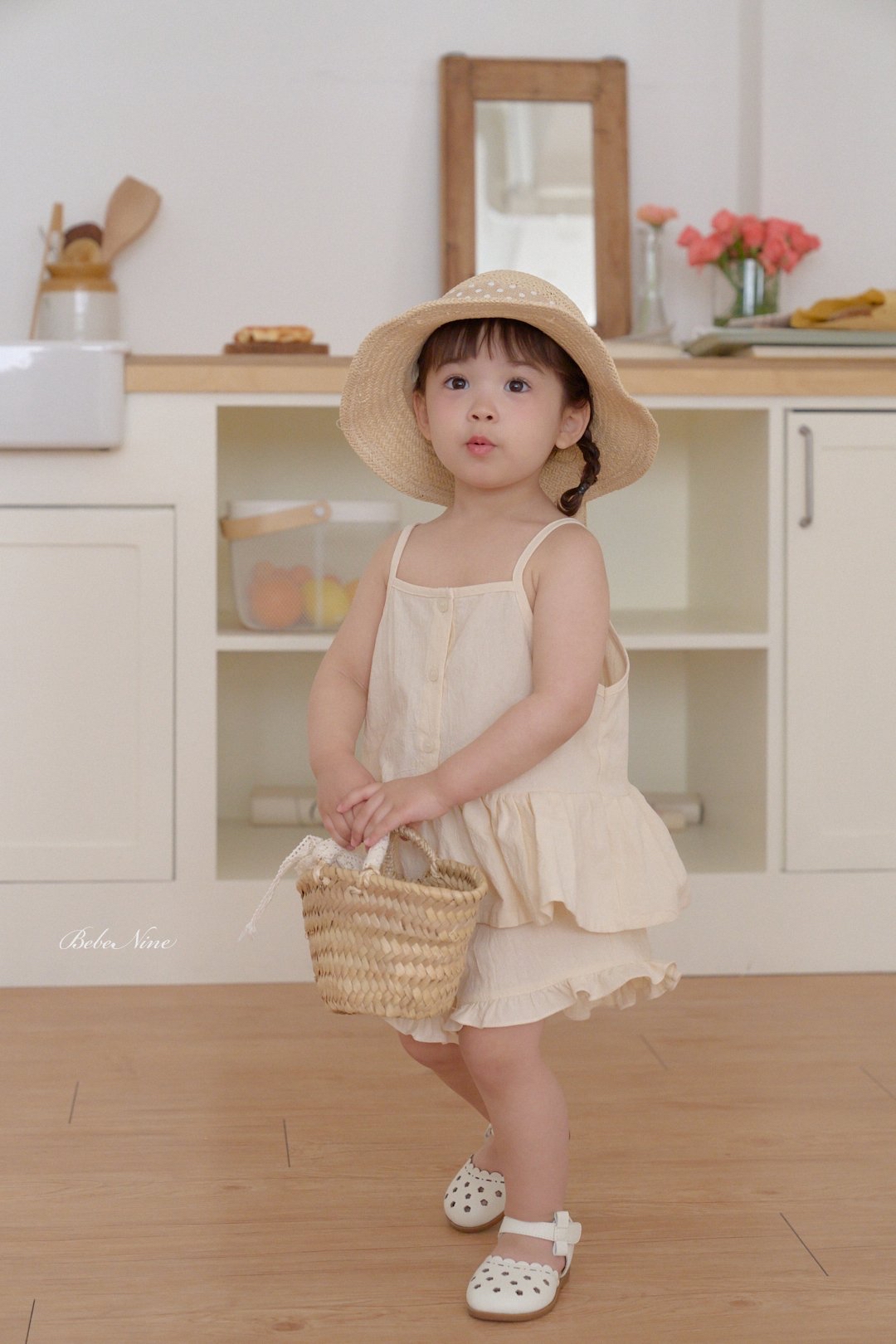 ☀️預訂 韓國直送☀️🇰🇷Bebenine兩色荷葉邊下擺吊帶上下套裝