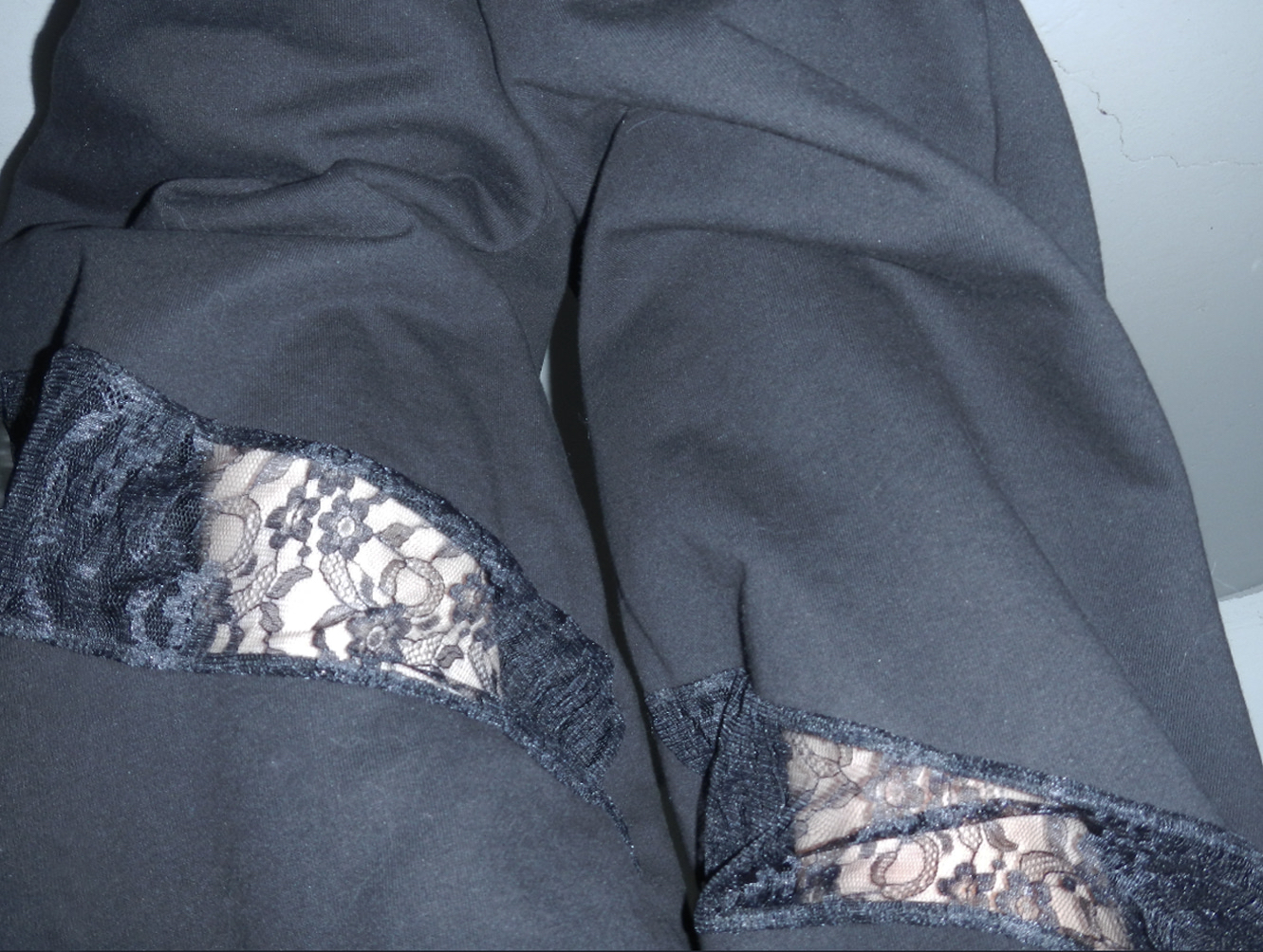 Double-Waist Lace Sweatpants