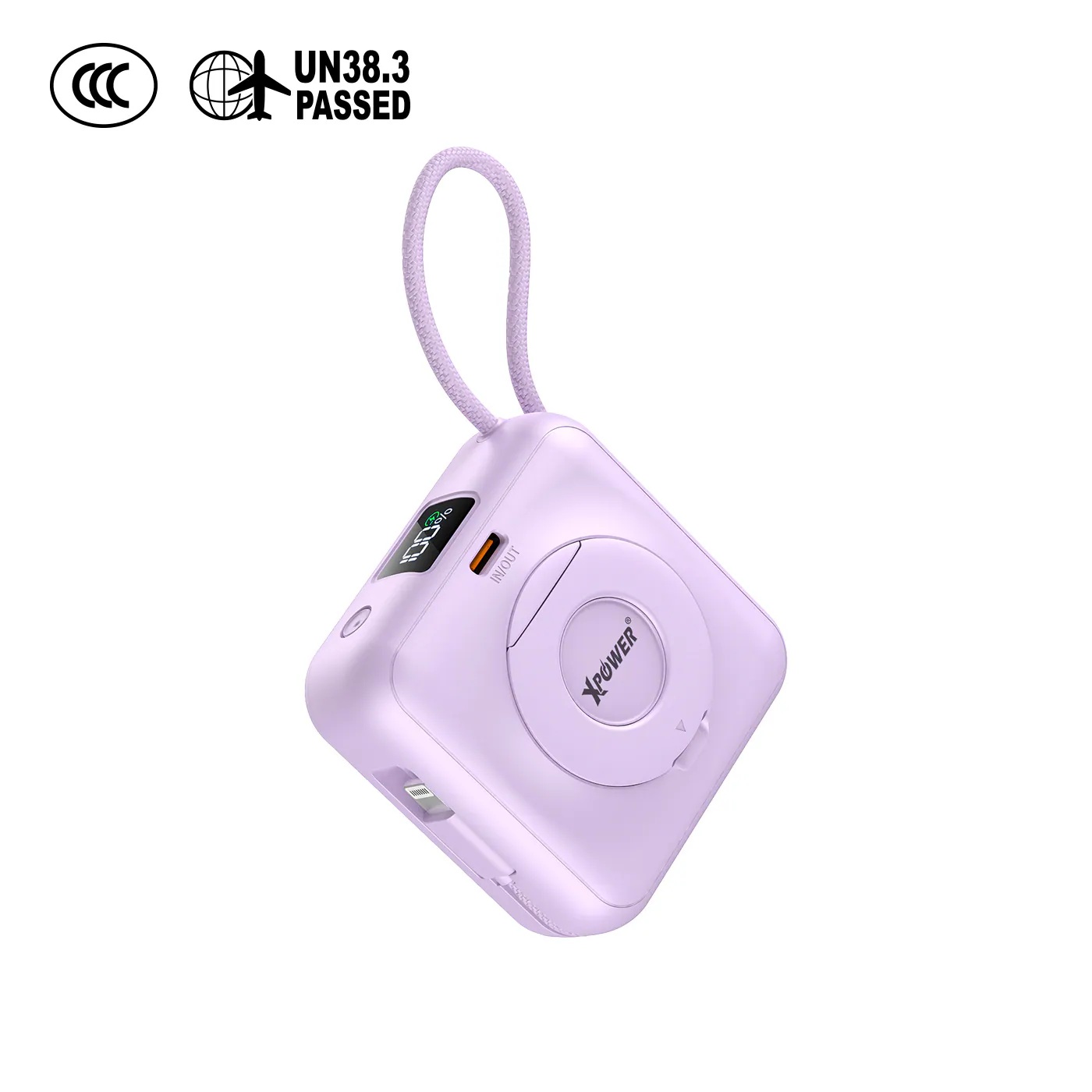 (3C認證)XPower MINI CORE S1052 Type-c 數顯 10000mAh PD+PPS 磁吸移動電源