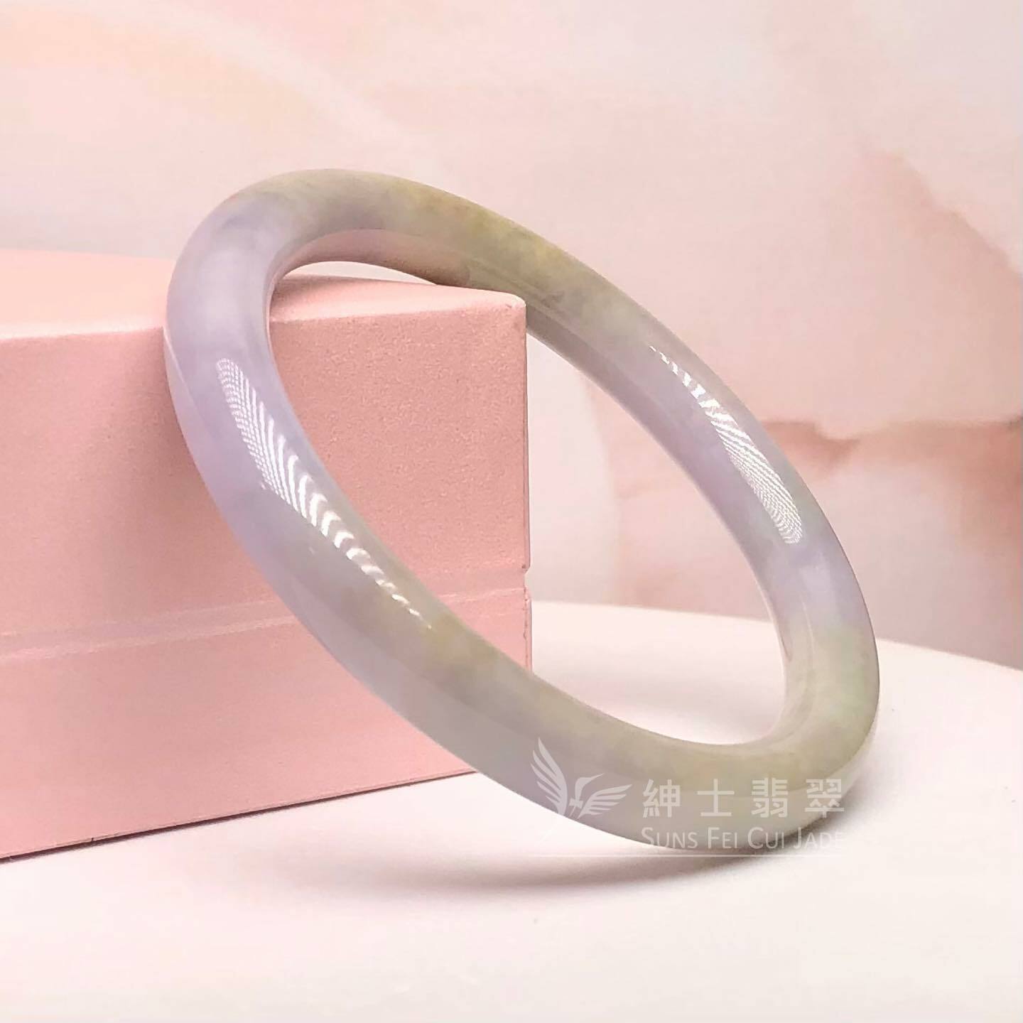 桃紅春圓鐲 51.3mm