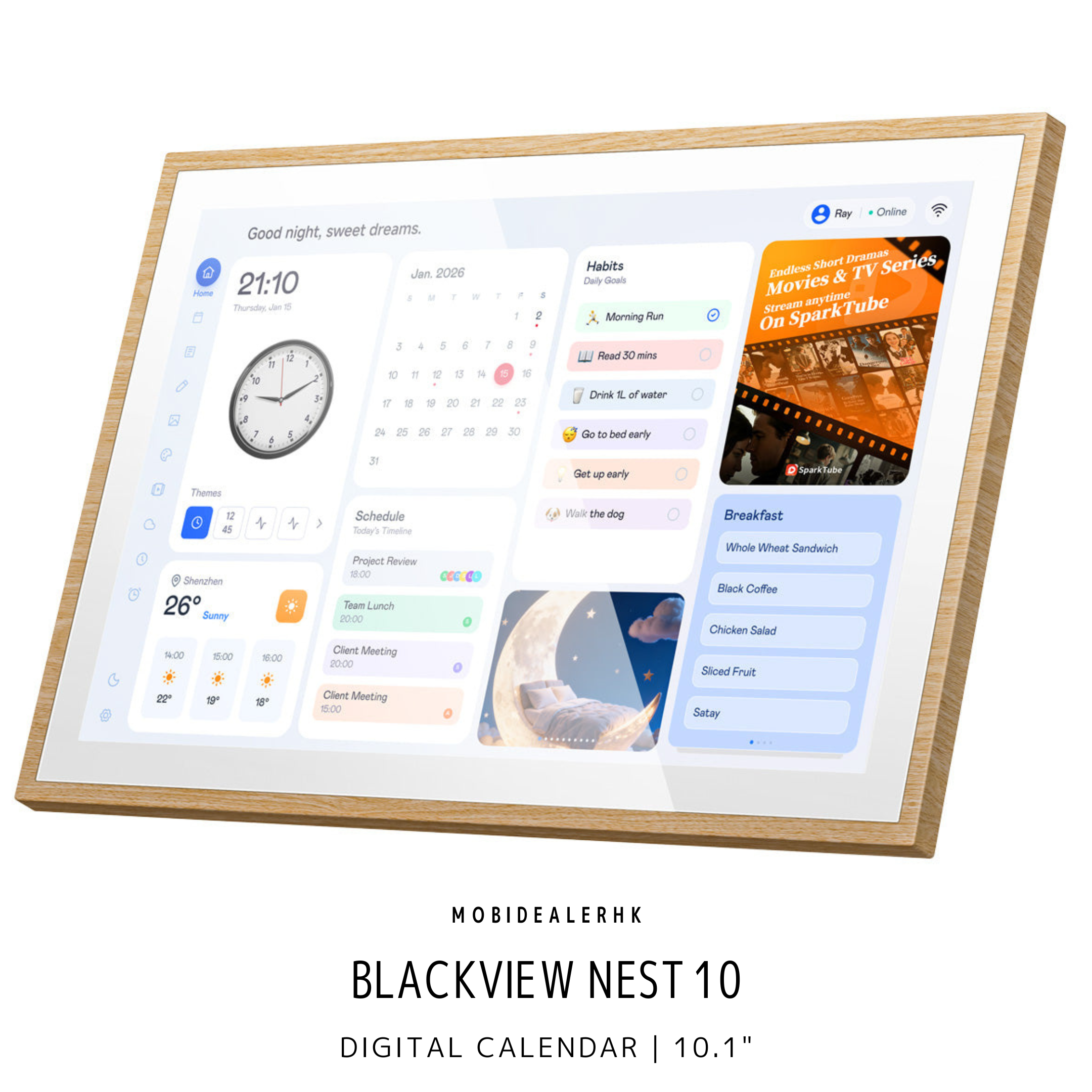 Blackview NEST 10 | 智能電子日曆 | 10.1"