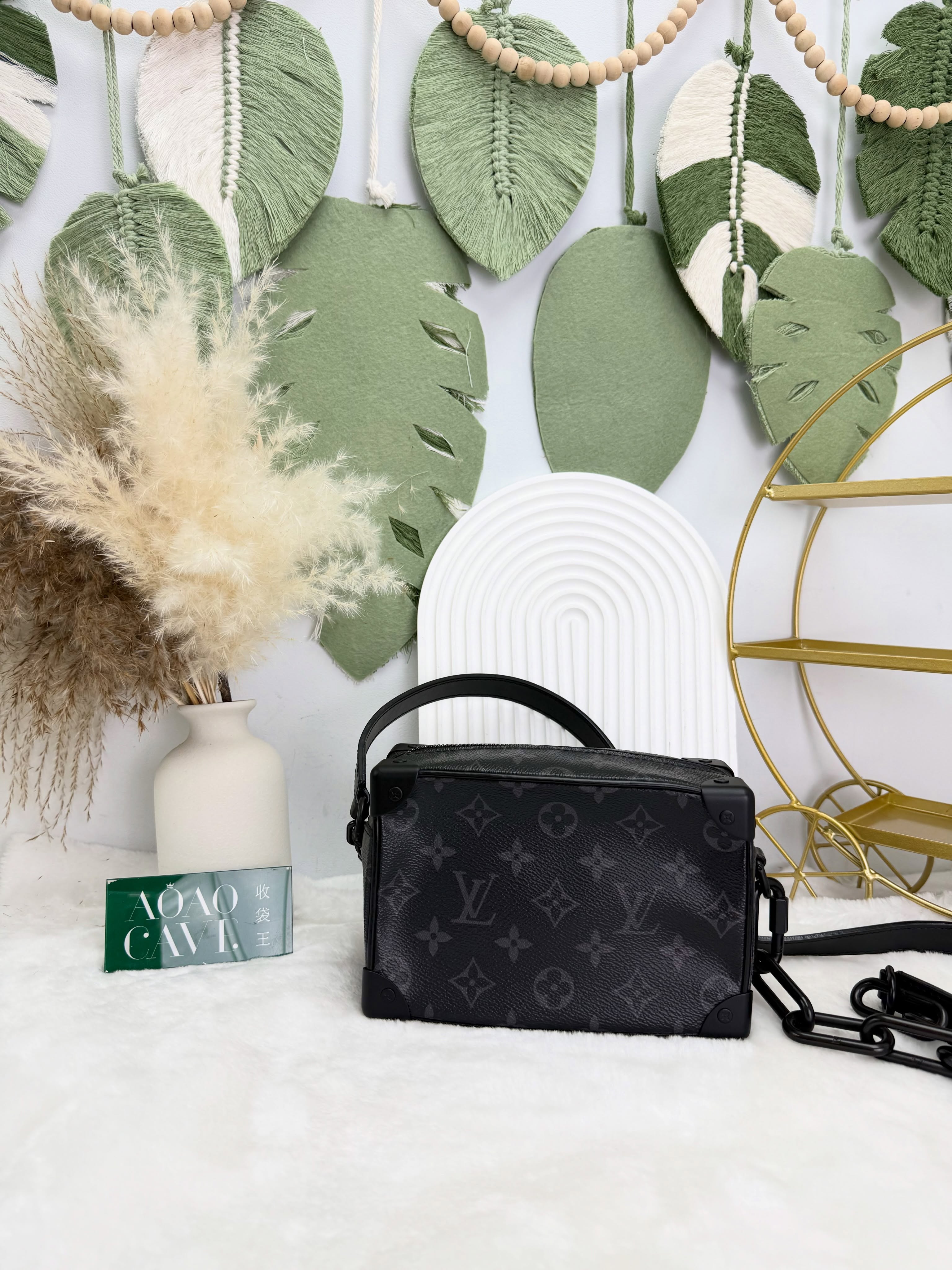 LV👜 PRE OWNED 🛍️Mini Soft Trunk 黑色老花 晶片款🖤