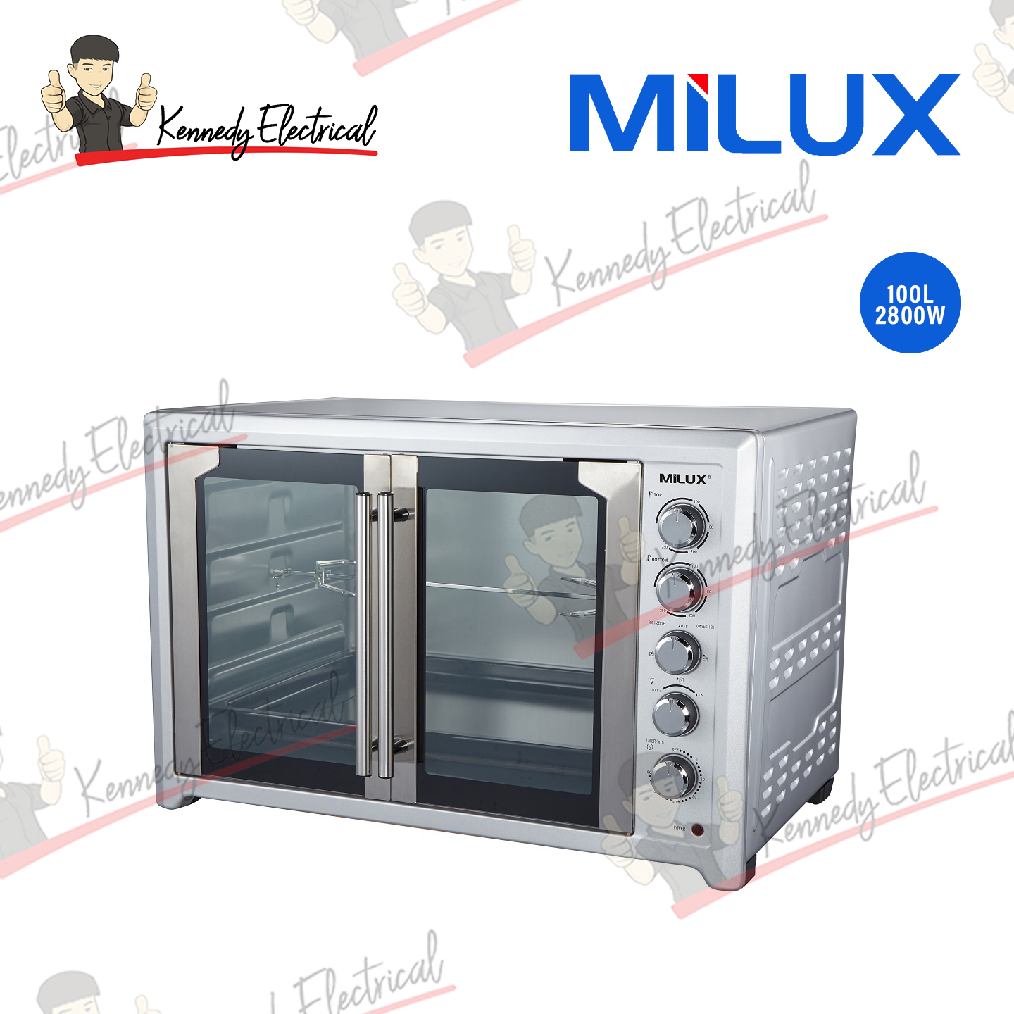 Milux 100L 2800W Electric Oven (MOT-100FD)