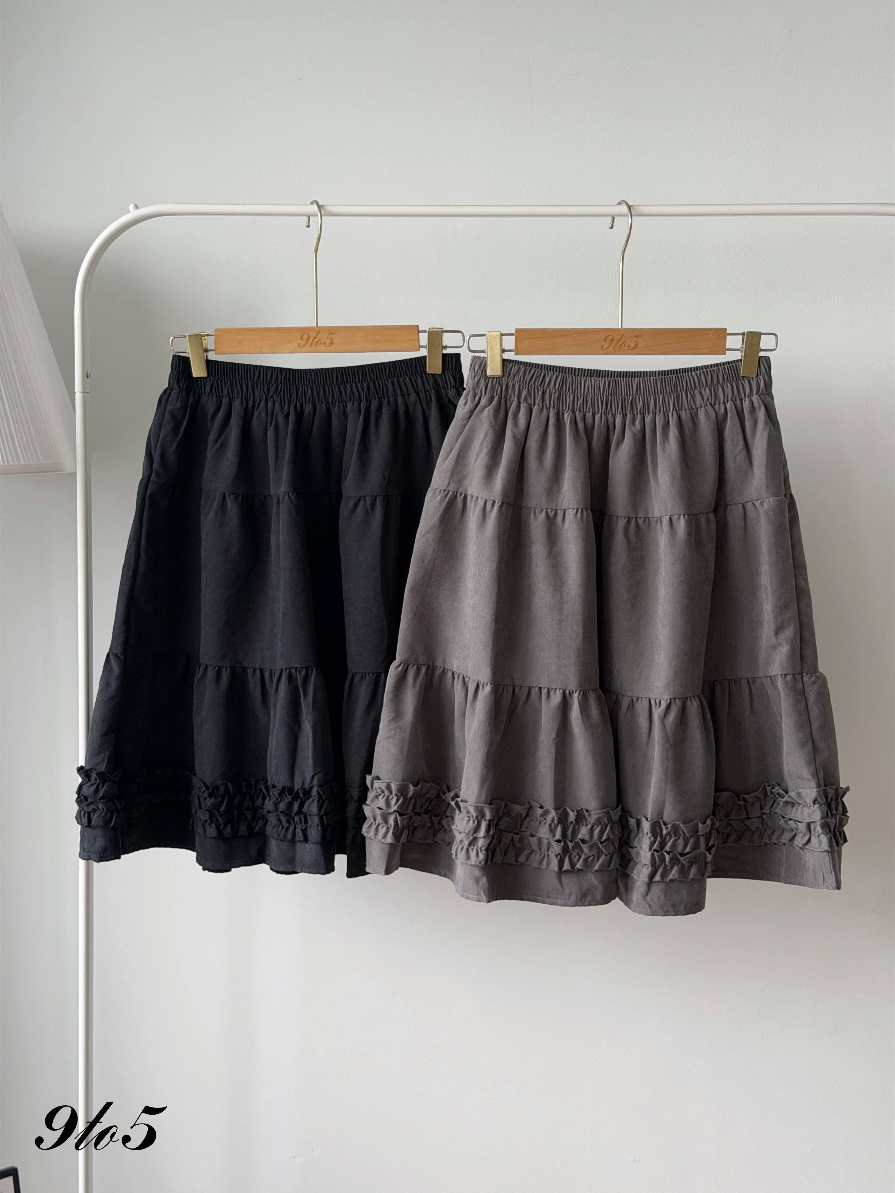 S2014 Midi Ruffle Layered Skirt - 4 Colors 