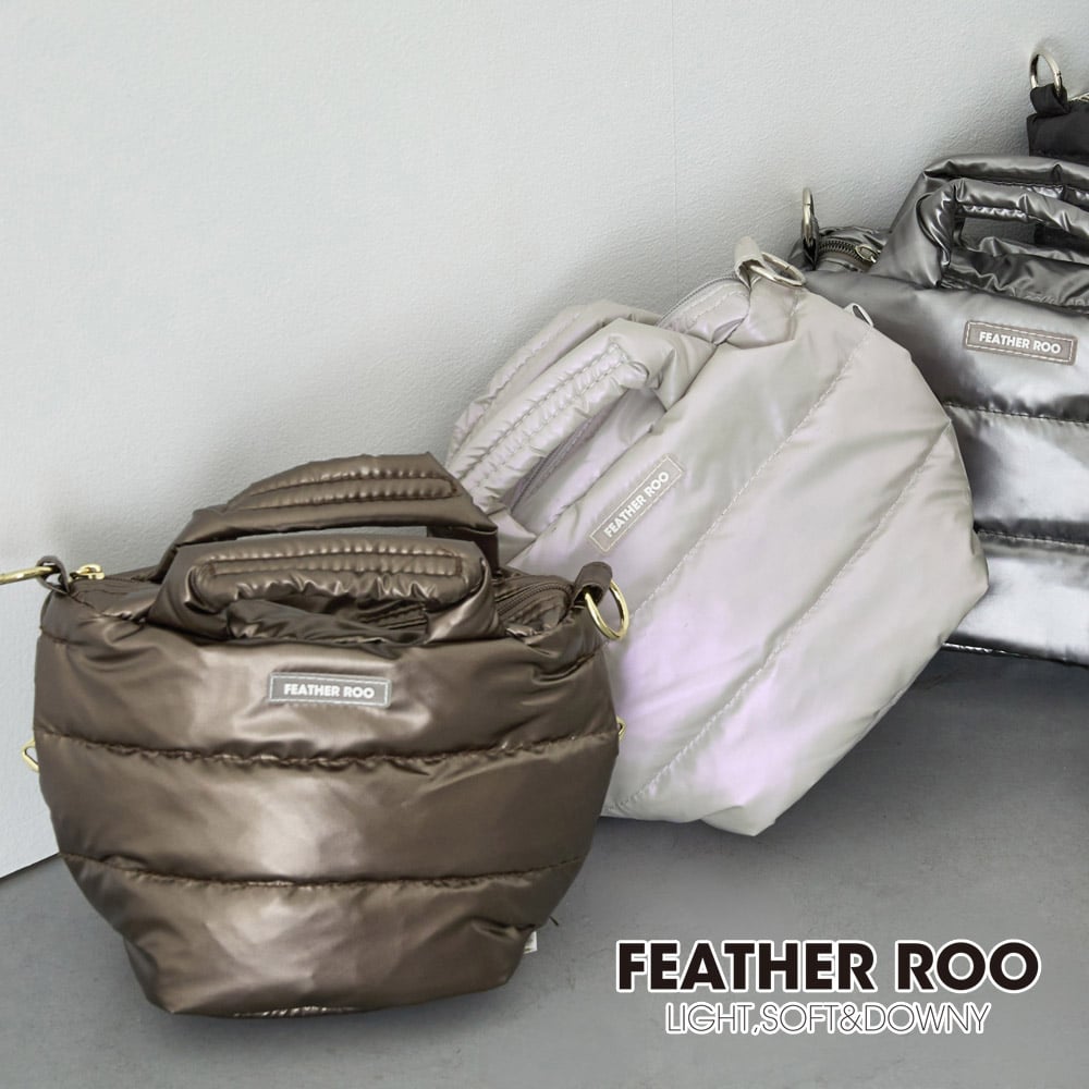 日本代購【 2026秋冬新商品 日本直送  ROOTOTE 羽絨 迷你手袋 Baby Feather Roo Tote Bag 】