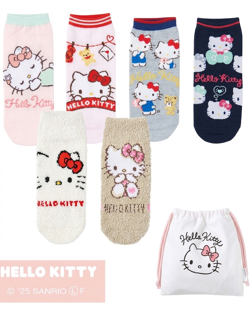 Sanrio Happy Bag (索袋連6對襪SET)