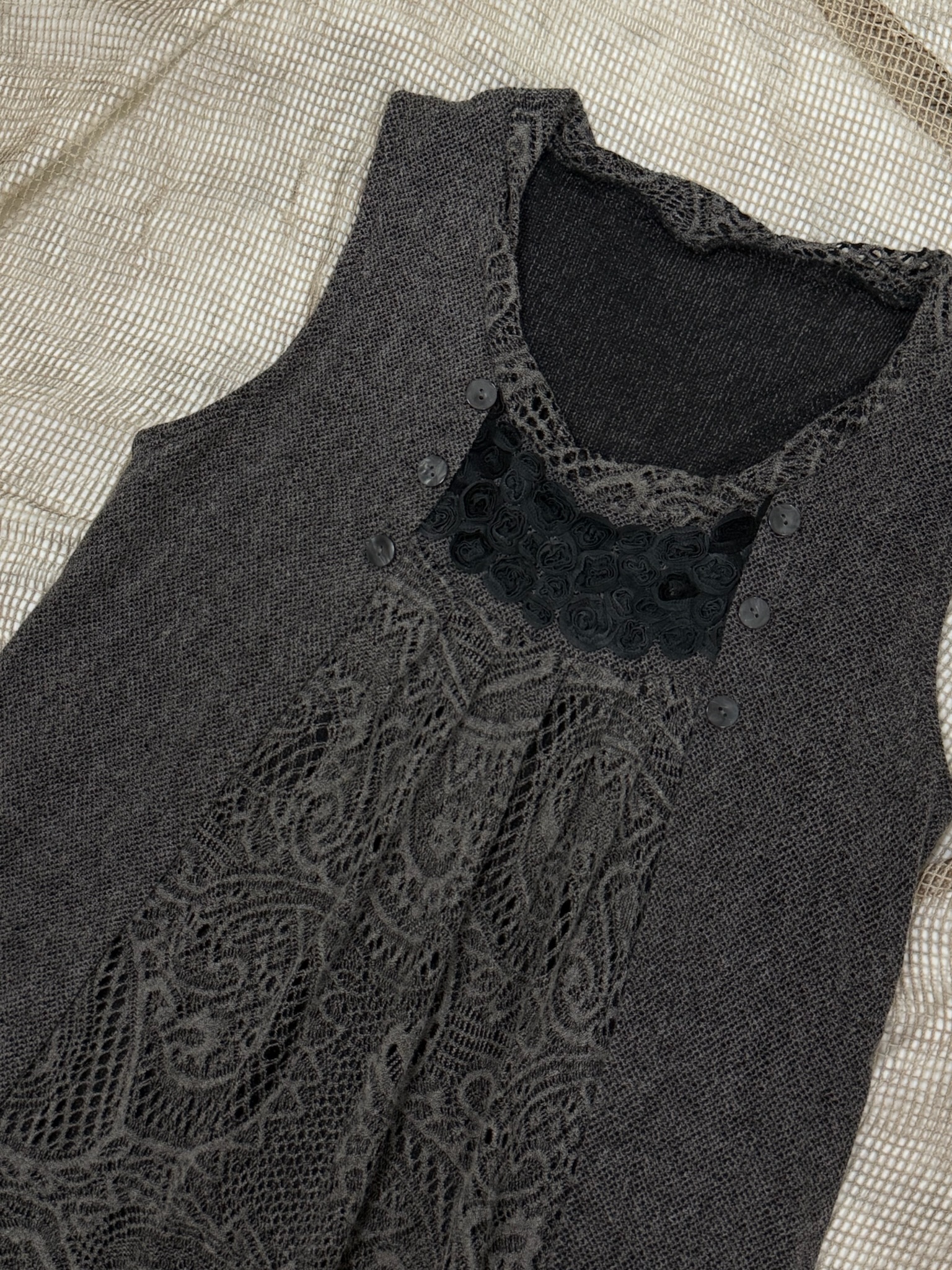 Vintage Contrast Stitch Top