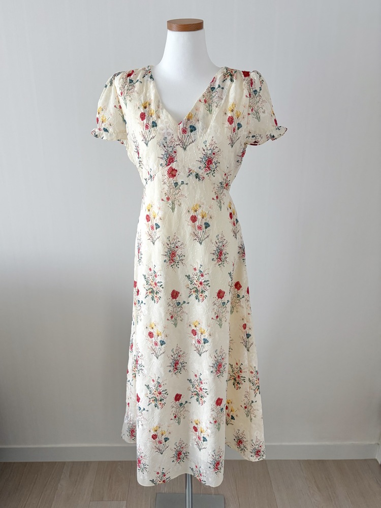 Premium Embroidered Floral Dress