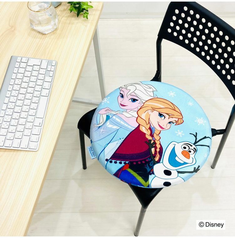[現貨] [日本直送] FROZEN  ｜ ANNA ELSA ｜ 座墊 ｜ 直徑 40cm  {TF2412004}