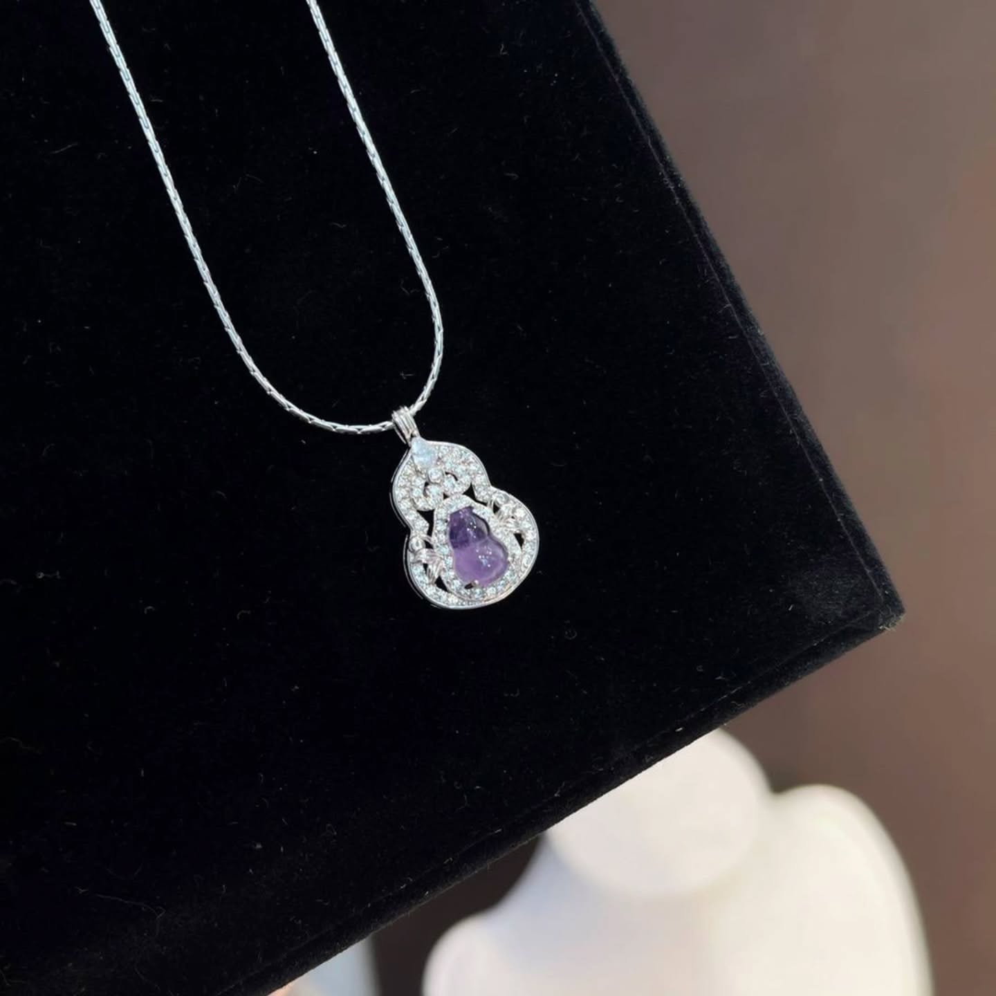 🆕天然紫水晶葫芦项链 🇨🇳