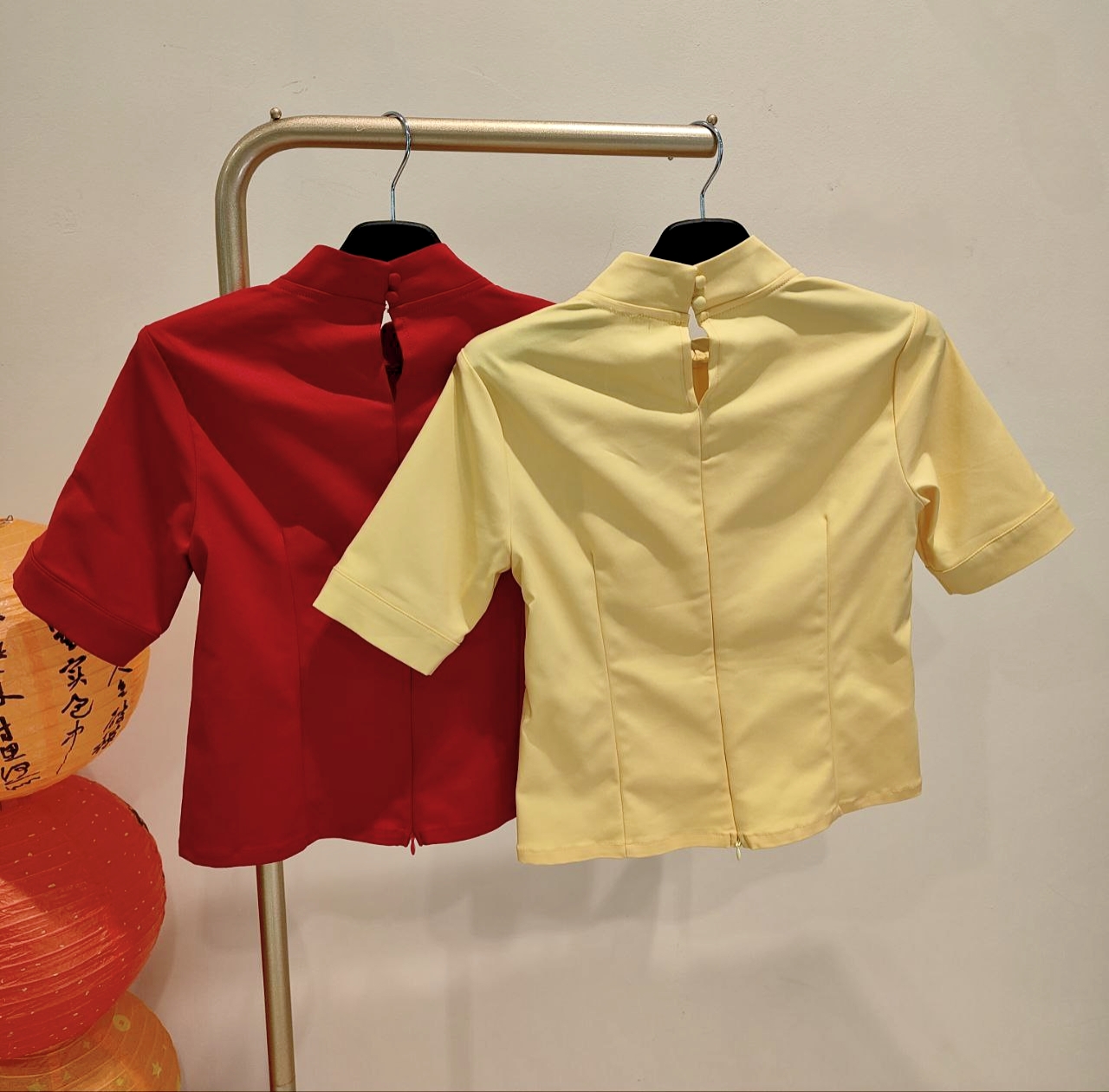 独家蝴蝶盘扣旗袍上衣 1664