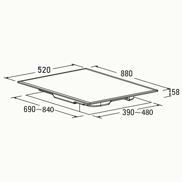 AEROGAZ AZ-933F LPG/PUB Glass Burner Hob