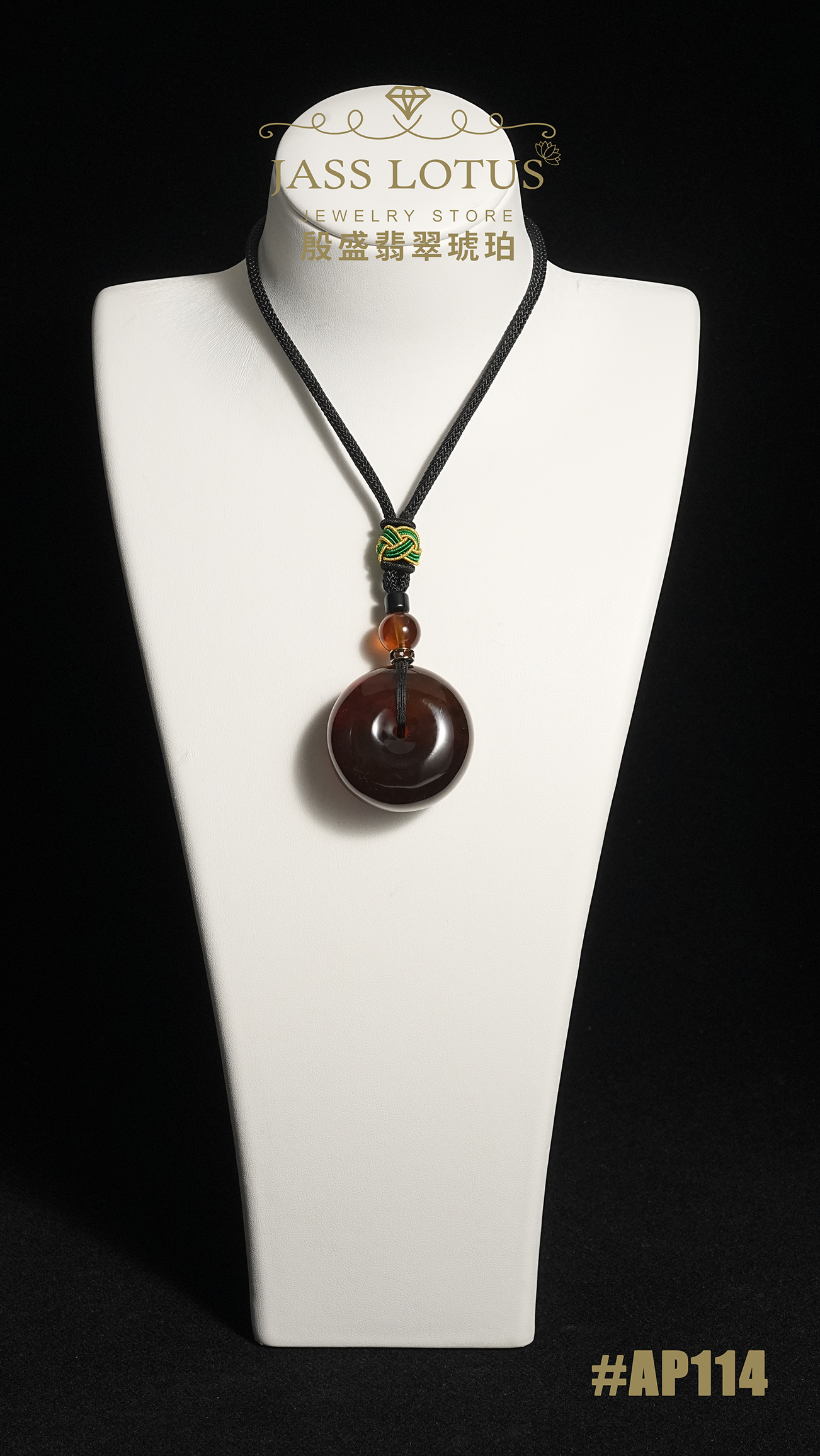 緬甸天然琥珀厚裝紫羅蘭珀平安扣吊墜