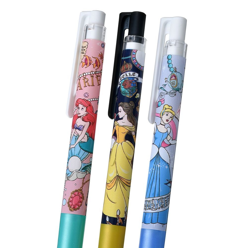 現貨｜【日本 Disney Store 限定】 一套三枝 Ariel 人魚公主 Belle 貝兒 Cinderella 灰姑娘日本製 Pilot Juice Up 0.4mm 黑色 啫喱筆 953758