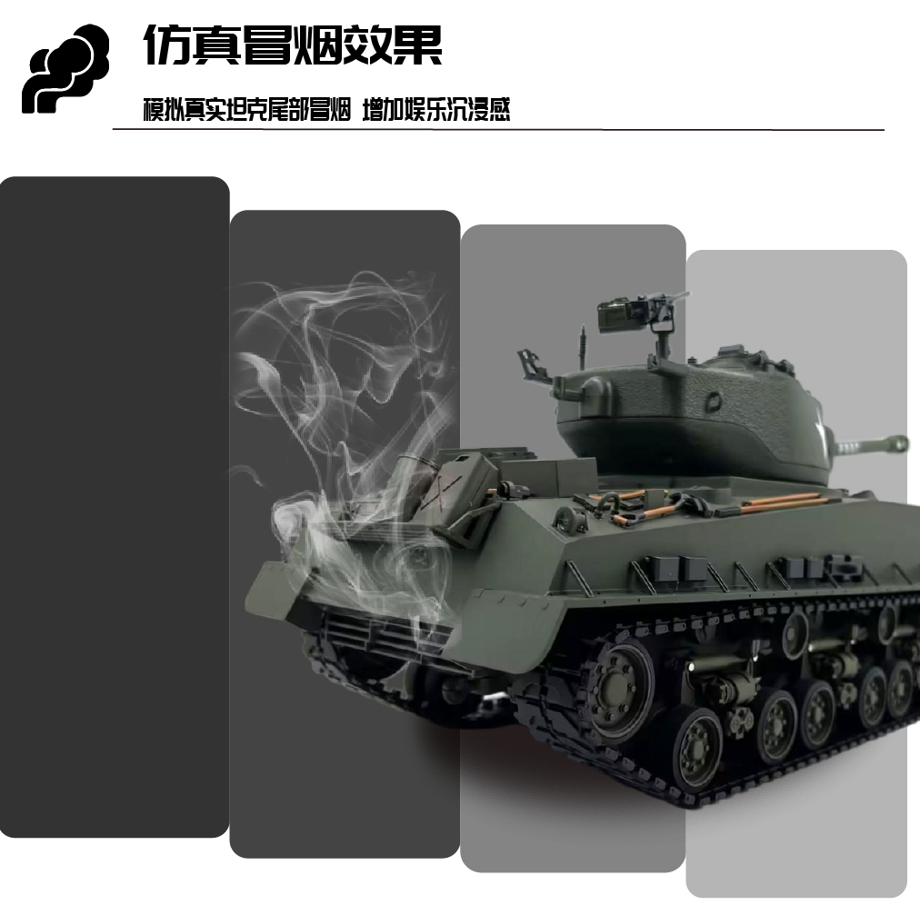 全新 NF Model 1:16 U.S.A M4A3 Sherman Main Battle Tank | 美軍 M4A3 雪曼主戰坦克 | 全金屬底盤 | 7.0主控板 | 2.4Ghz 遙控器 | 360度炮台 | 發射BB彈/紅外線對戰