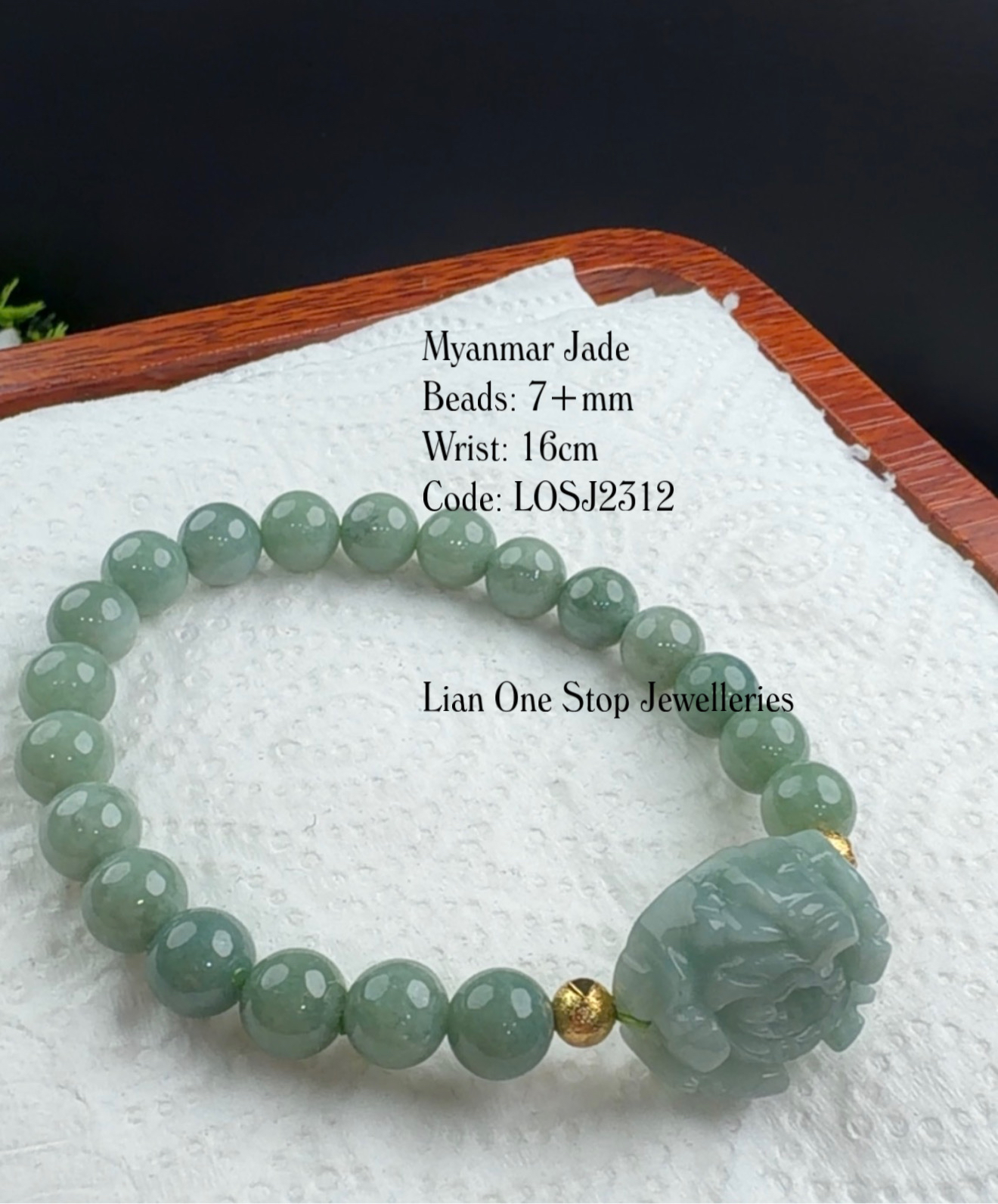 Code: LOSJ2312 Myanmar Jade 7+mm
