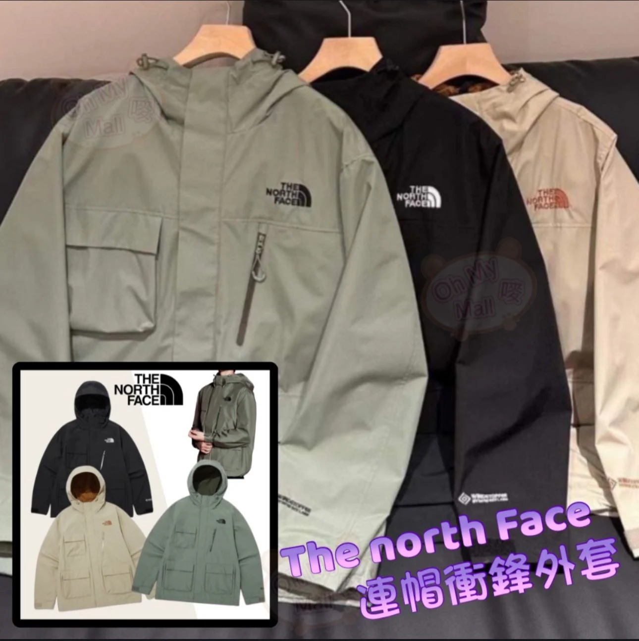 即將下架 - 清貨庫存部份斷碼🌈A126 - The north Face連帽衝鋒外套