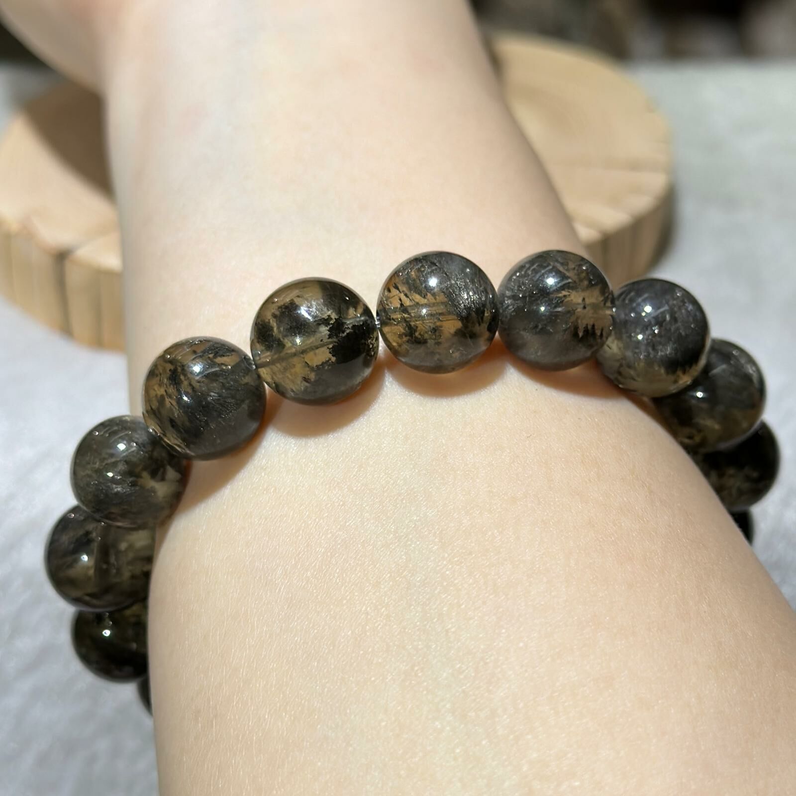 煙花黑極光手串 12.5 mm +/-