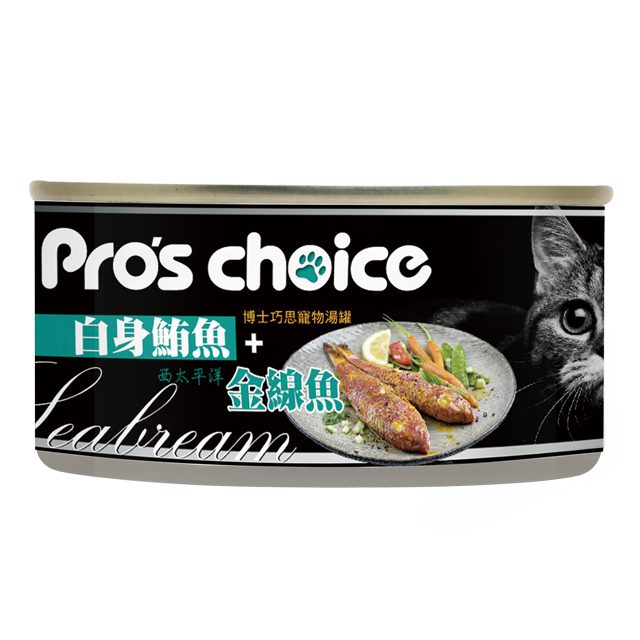 Pro's Choice 貓湯罐-白身鮪魚+金線魚 80g