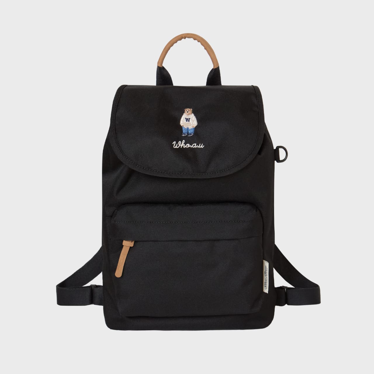 WHB28 WHO.A.U: Steve Embroidered Bear Mini Backpack