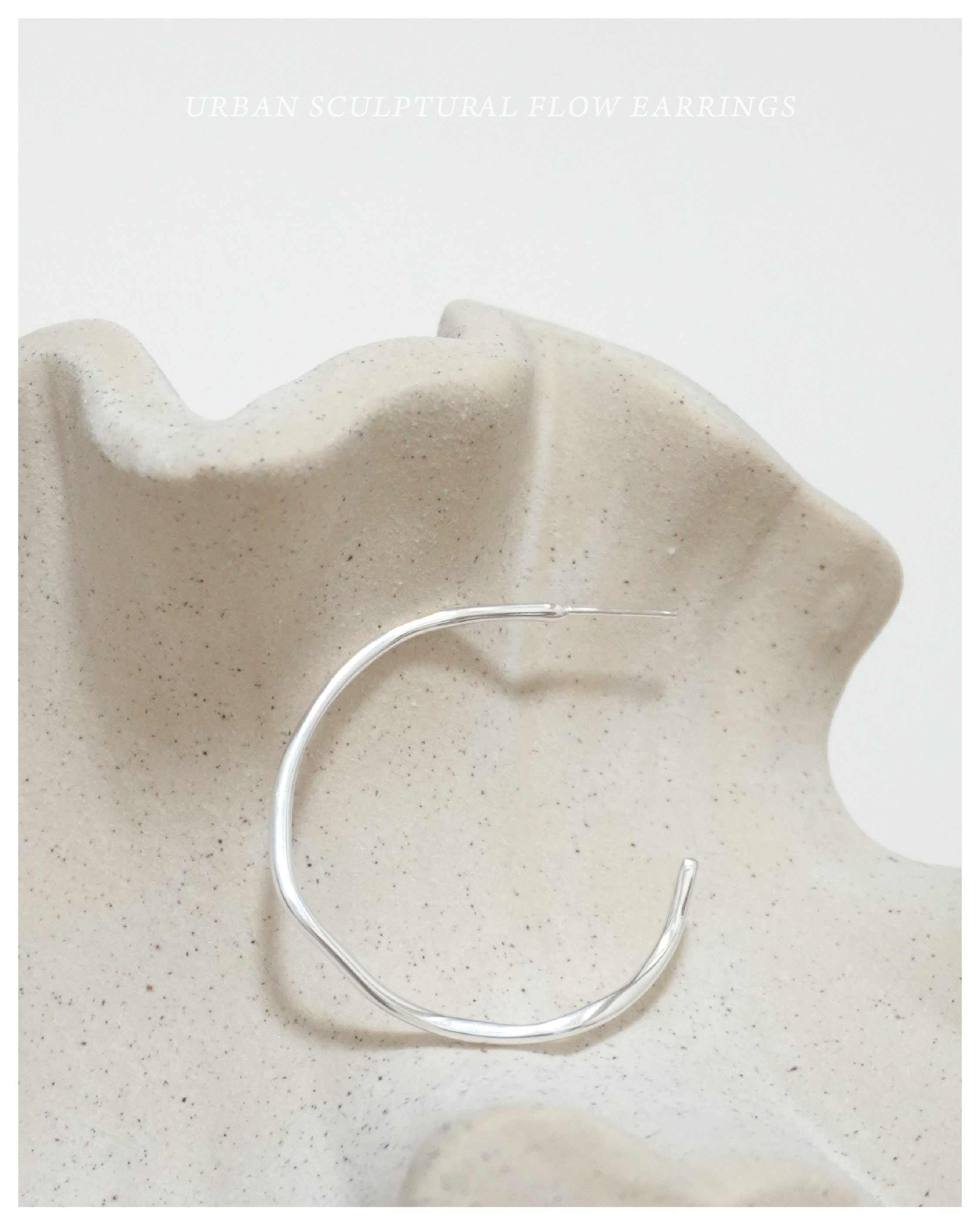 Ethereal Liquid Silhouette Hoops