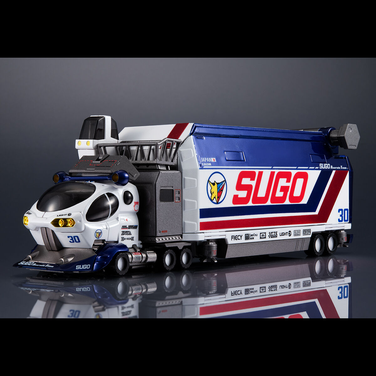 (預訂訂金 $300) (總價 $895) MegaHouse C.F.C. -HE- DX Cyber​​ Formula Collection -Heritage Edition- Sugolegerd 10V5000 & Super Asurada 01 Circuit Mode CFC -HE- DX 新世紀GPX 高智能方程式 菅生車隊運輸維修車 10V5000 & 超級雷神 01 Circuit Mode 套裝 (行版)