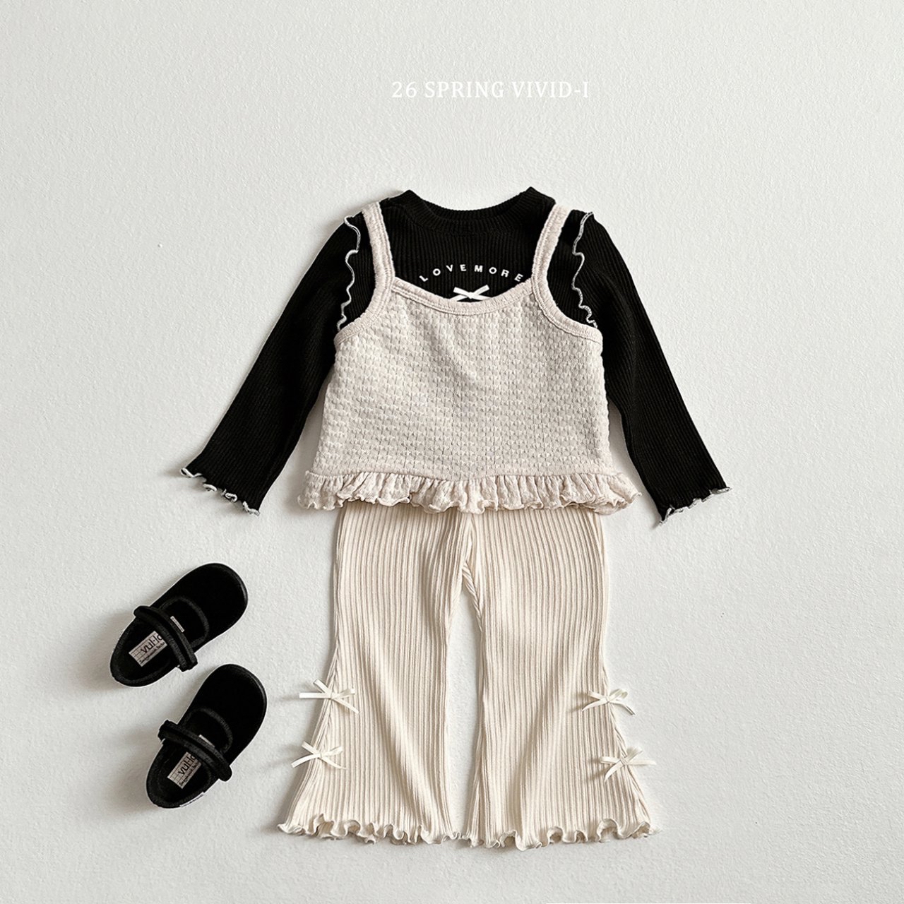 🌸預訂 韓國直送🌸🇰🇷VIVIDI三色絲帶花邊長袖上衣