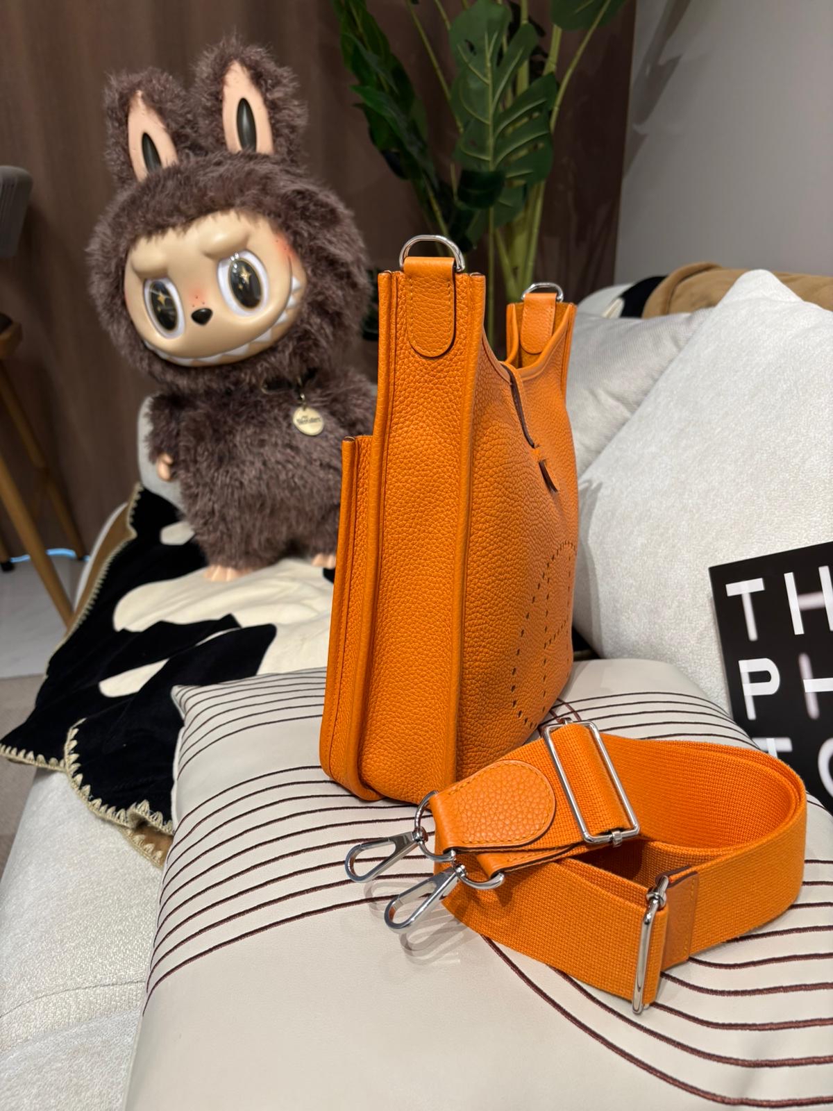 Hermes evelyne 29, Stamp C 杏脯色 TC粒粒牛皮 100%Authentic ,98%new ✅塵袋