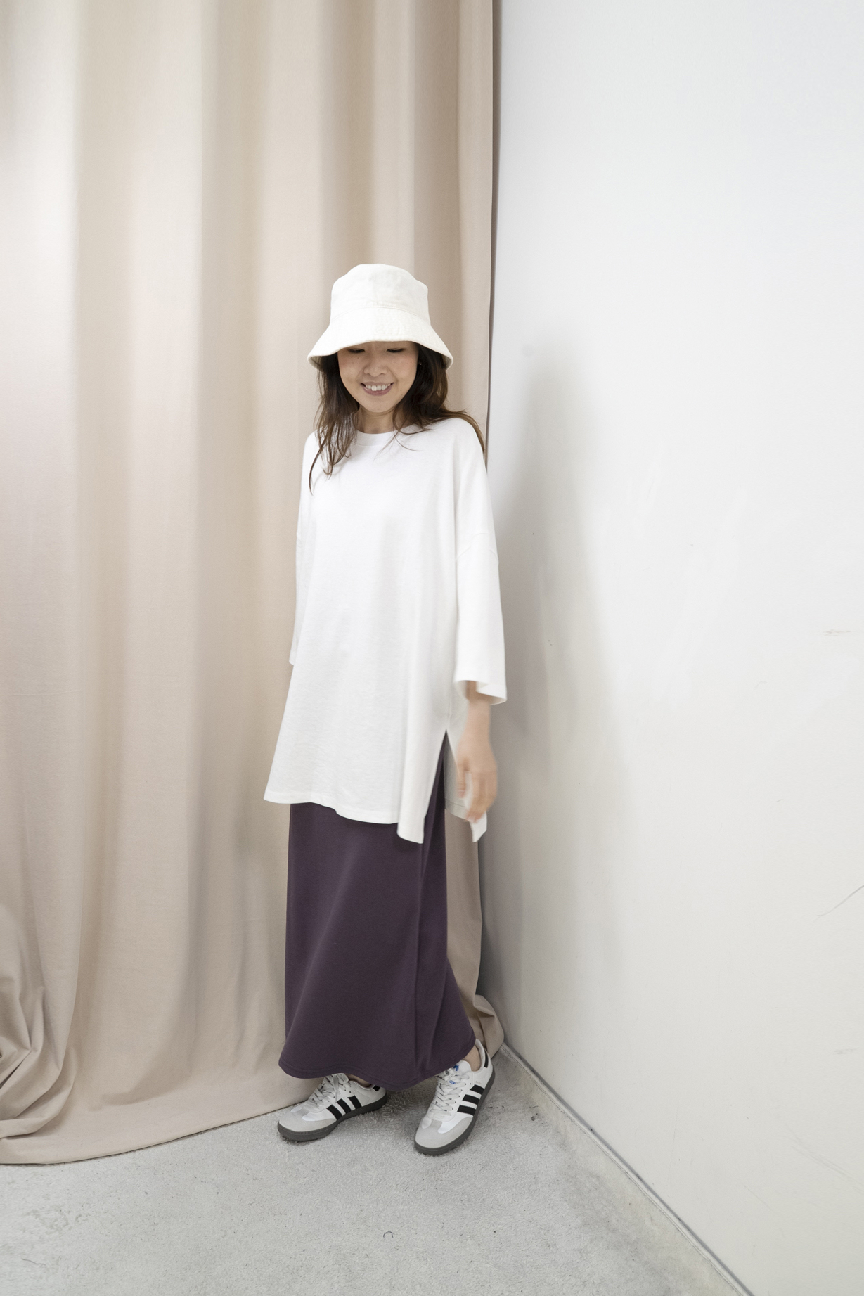 鬆身兩側開叉百搭棉Tee