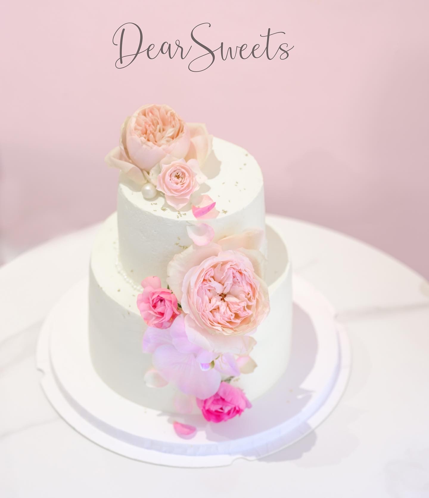 雙層鮮花蛋糕（結婚蛋糕款式）
