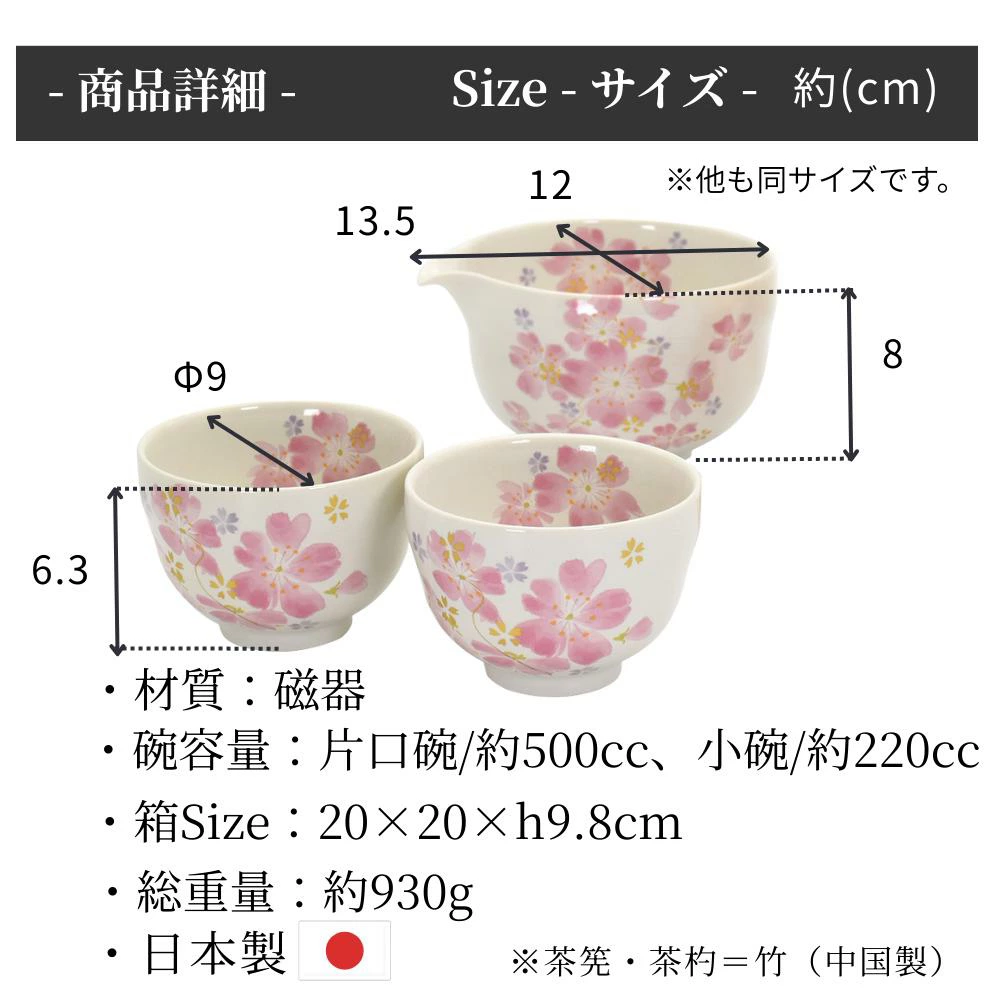 日本直送 美濃燒片口抹茶碗 5件套裝｜初學者首選
