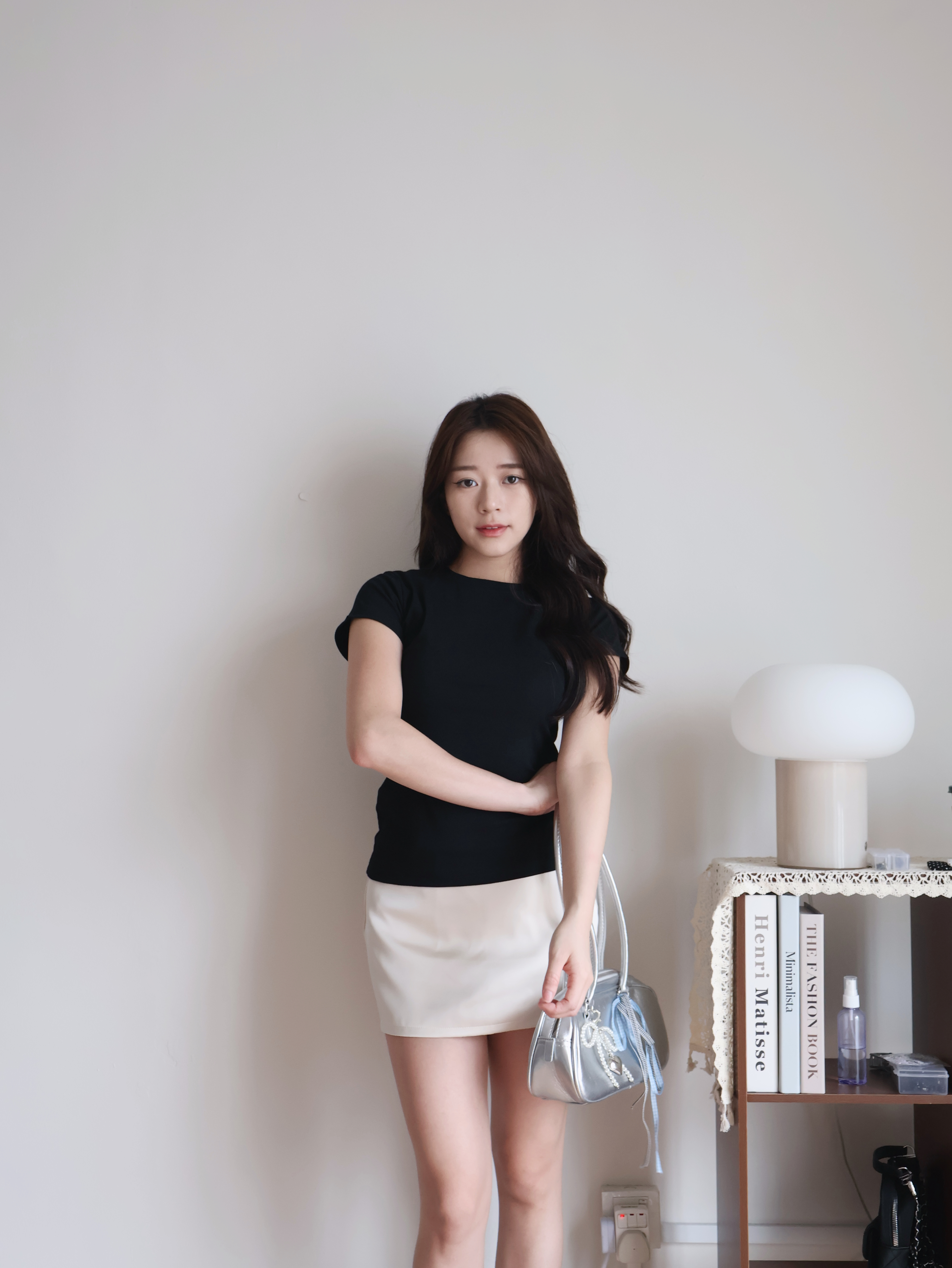 Edith Low Waist Skirt | Beige