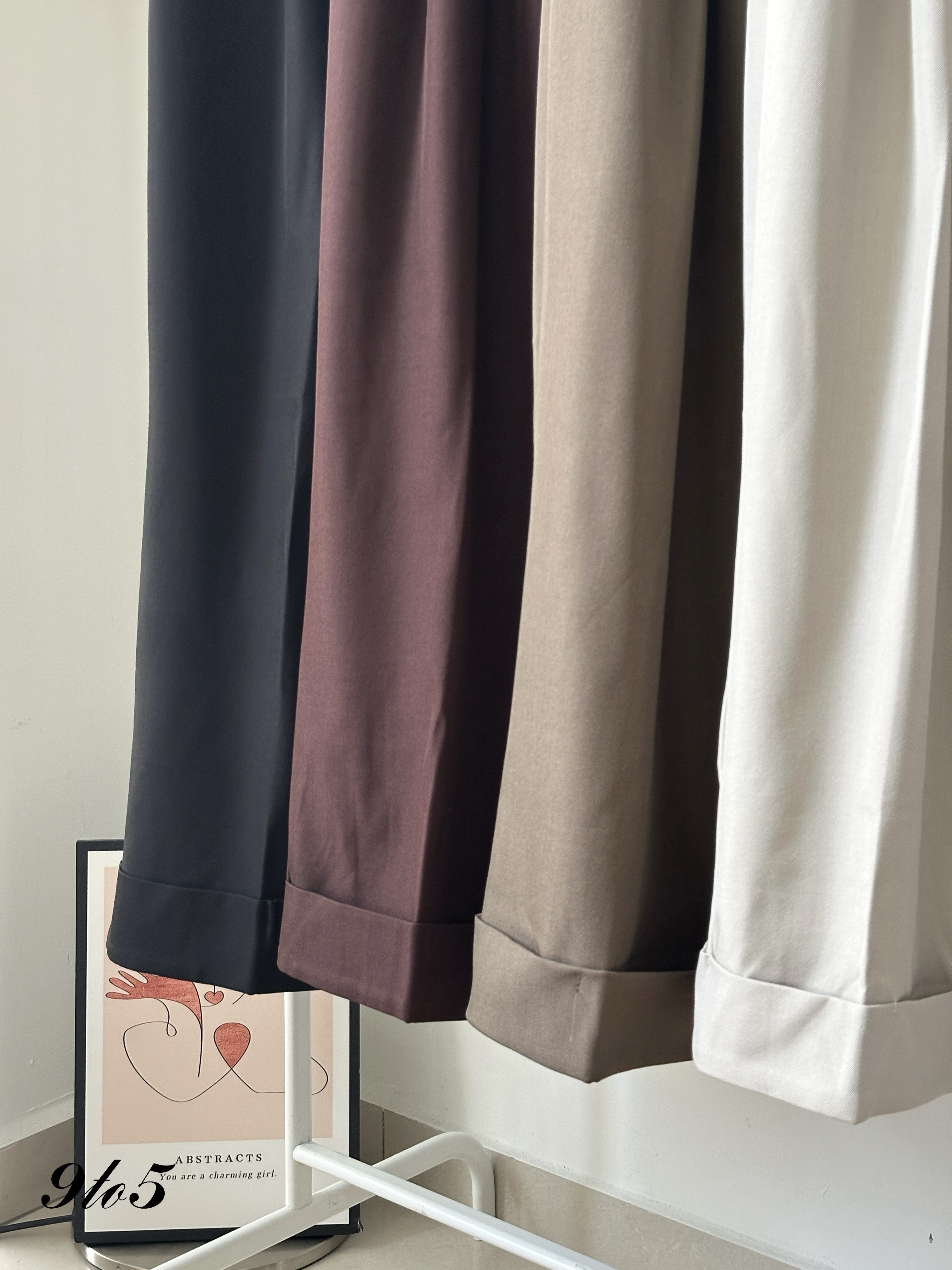 S1840 Long Straight Pants - 4 Colors 