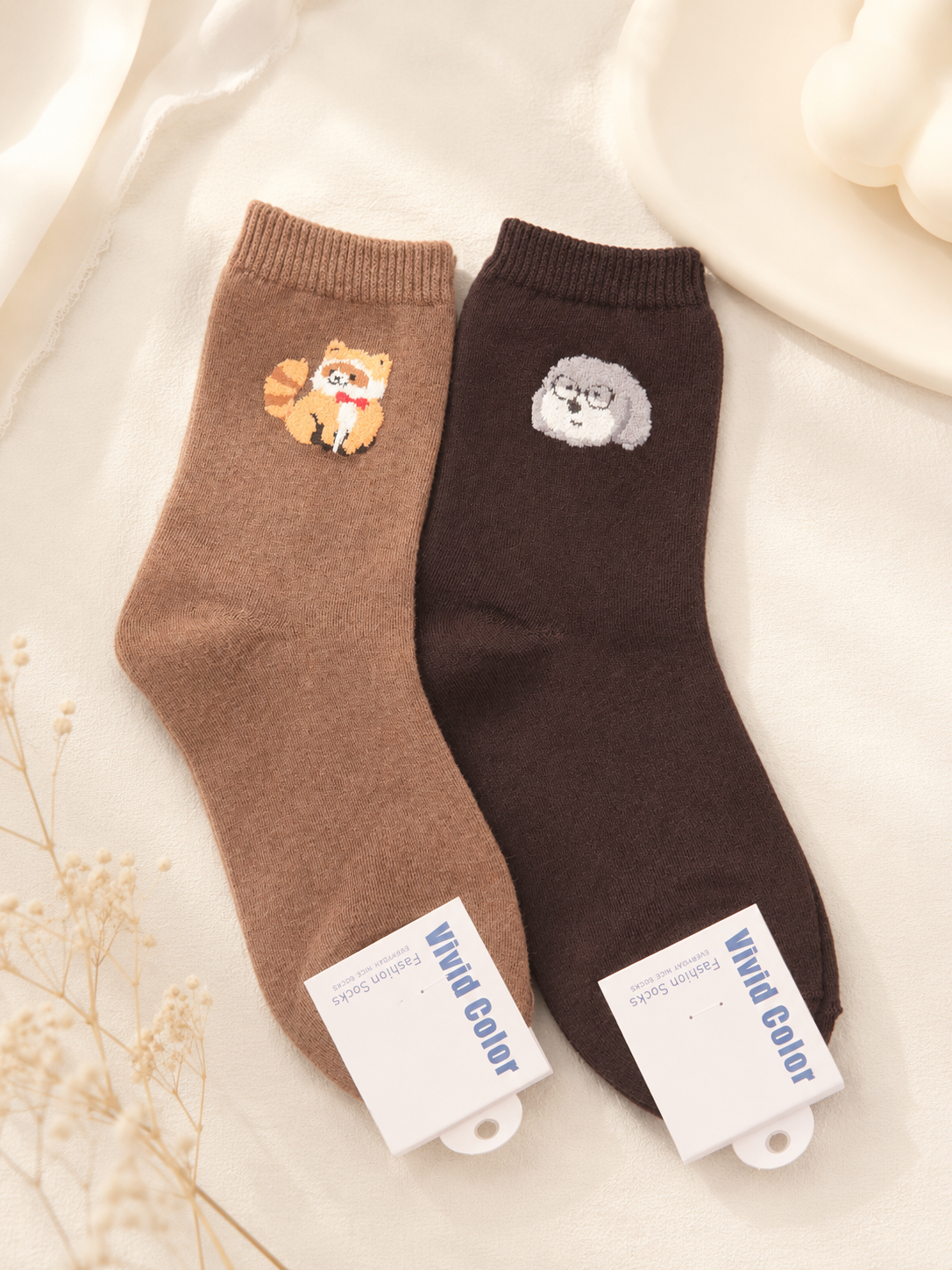Korean Cute Animal Mid Socks