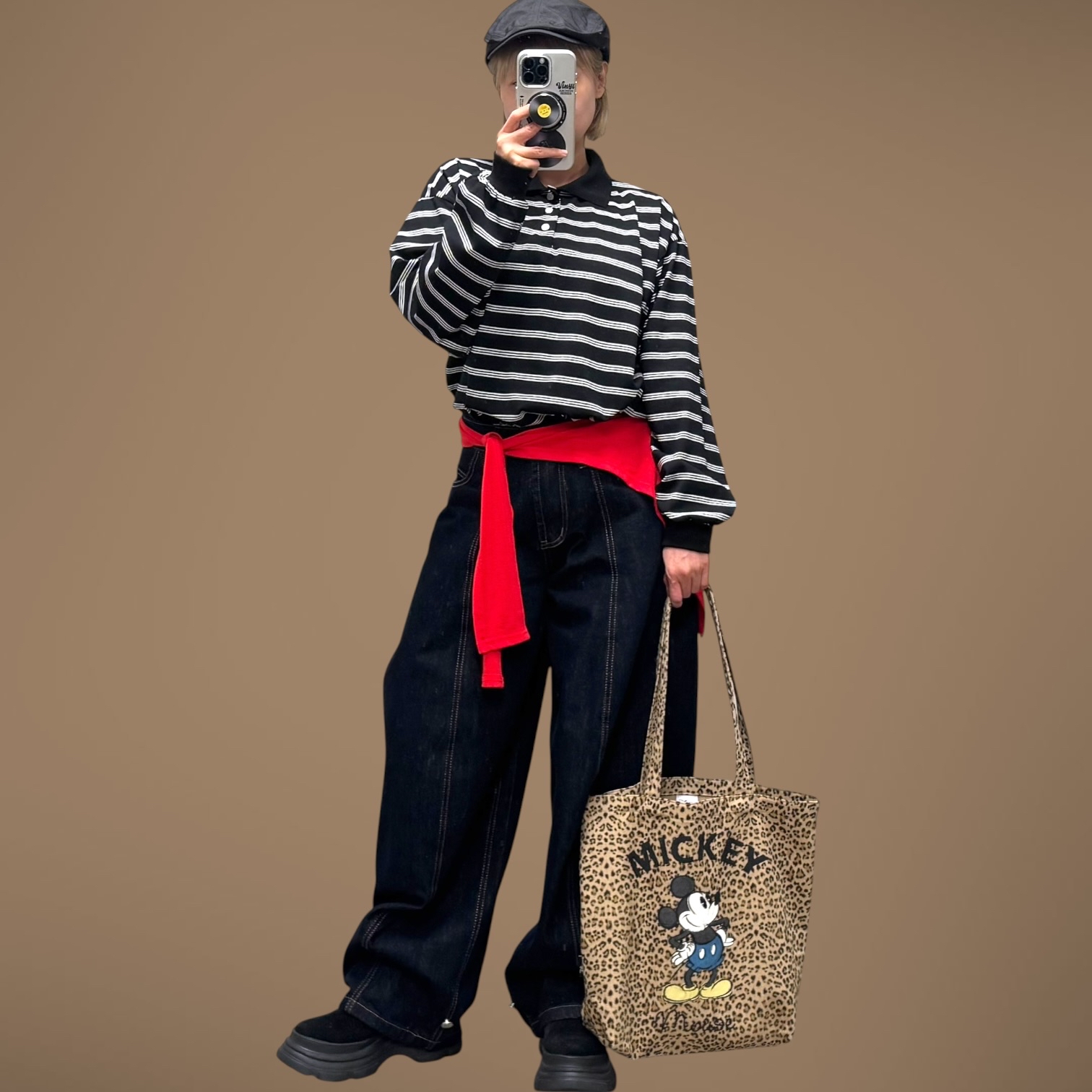 221549 撞色Polo長袖Tee