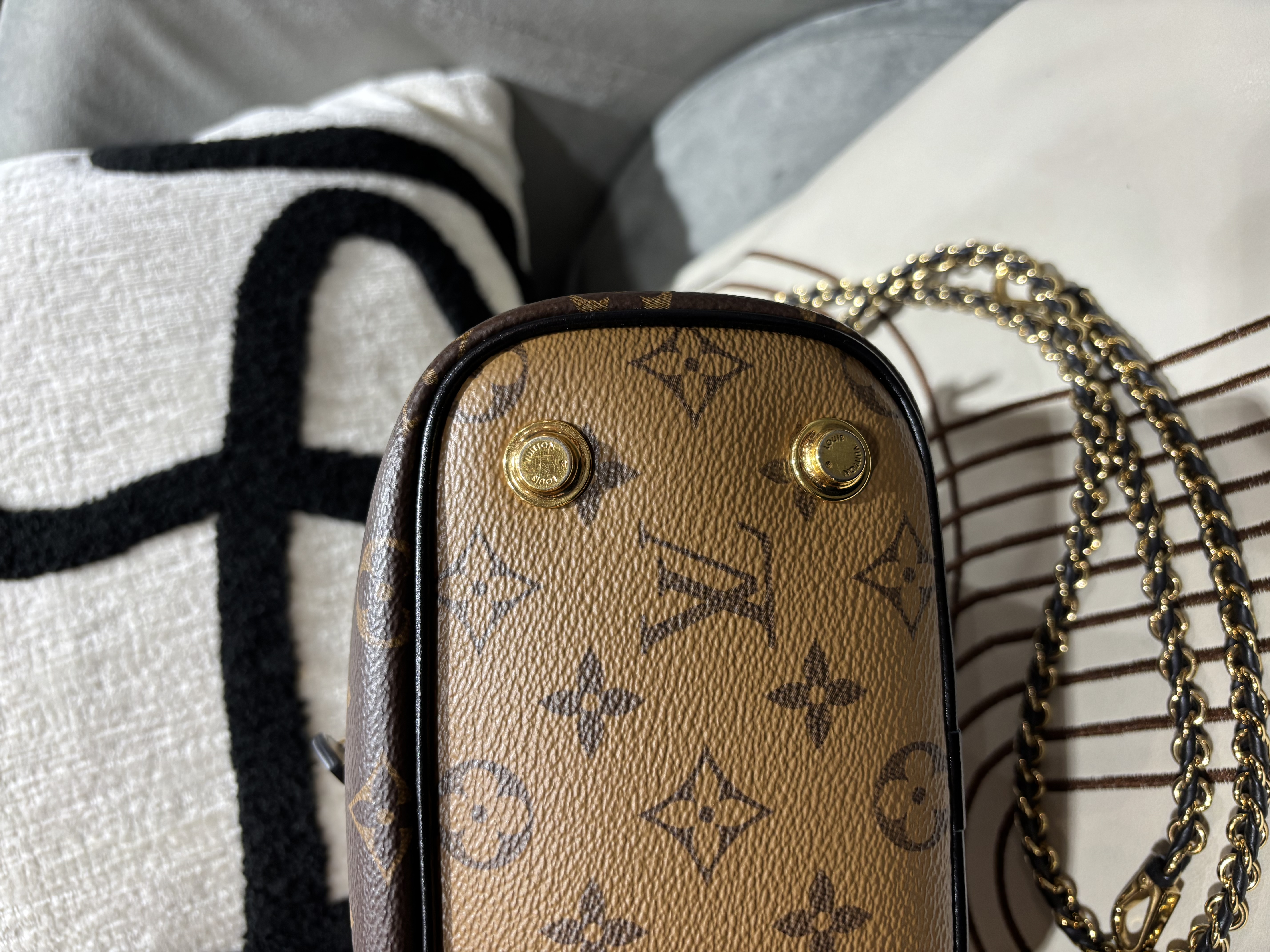 Lv Vanity PM Vanity Case M45165, Monogram Reverse 100%Authentic,92%new  ✅key lock ✅dust bag  