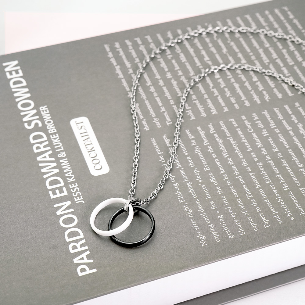 📦訂購 台灣限定 STORY 故事銀飾 黑白原來是真的 黑白雙環造型戒指頸鏈