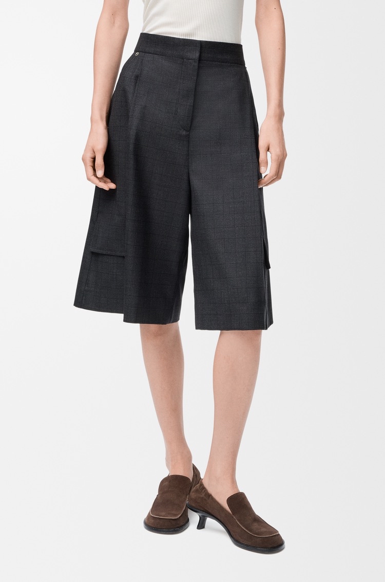 Loewe 女士 羊毛工装短裤36F 40F FR-32 FR-34 FR-36 FR-38 FR-40码 起