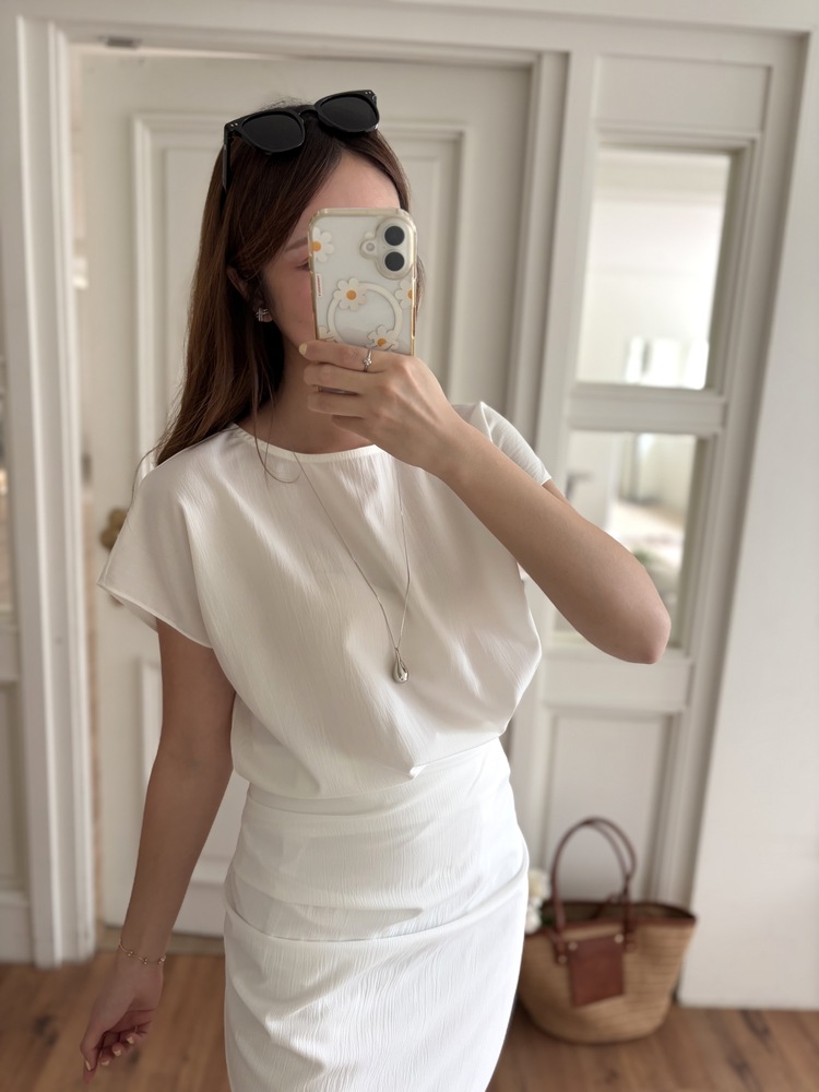 Lyra Ruched Set (White)