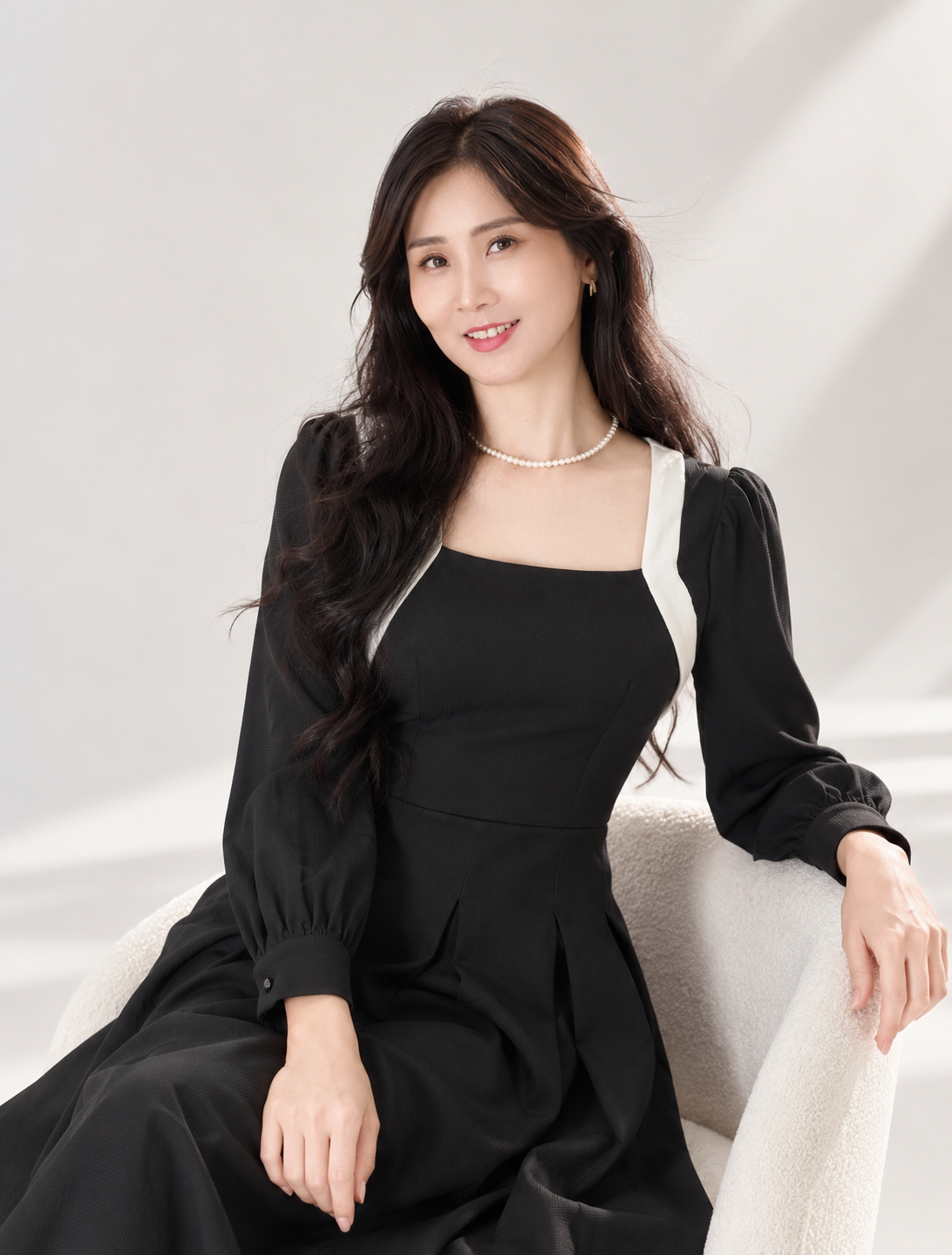 5177 Imperial Pearl Jacquard Midi Dress