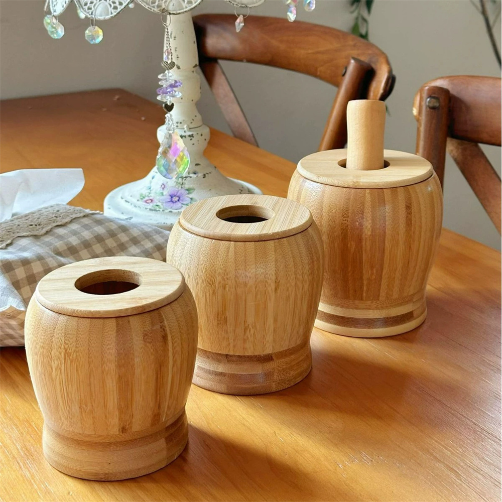 楠竹搗磨缽 研磨罐 搗碎樁 搗蒜 中藥磨粉 碾碎器 小號 [平行進口] HK2742