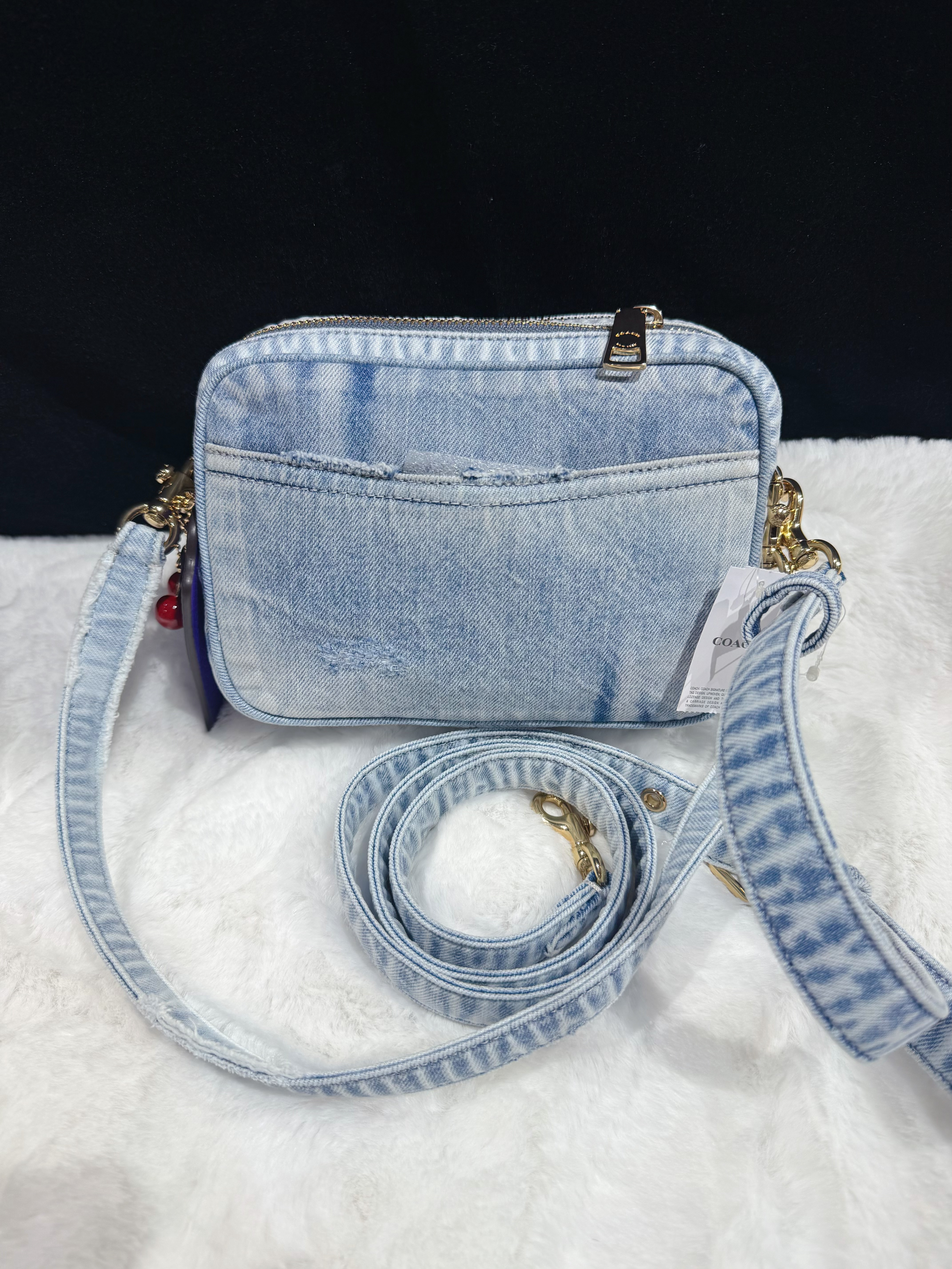 Coach Carey crossbody bag light denim