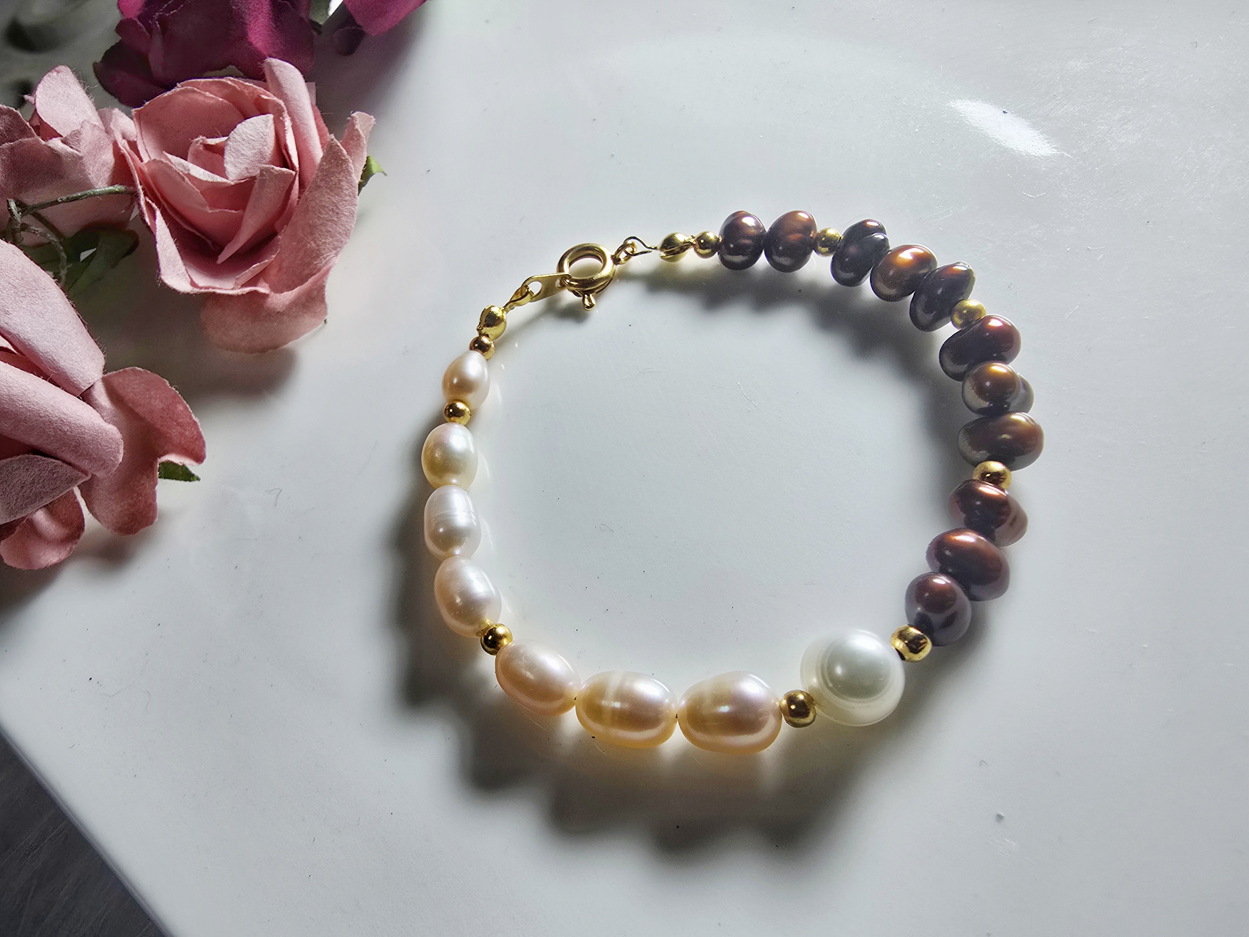 FWP0125-12  天然珍珠復古手鏈