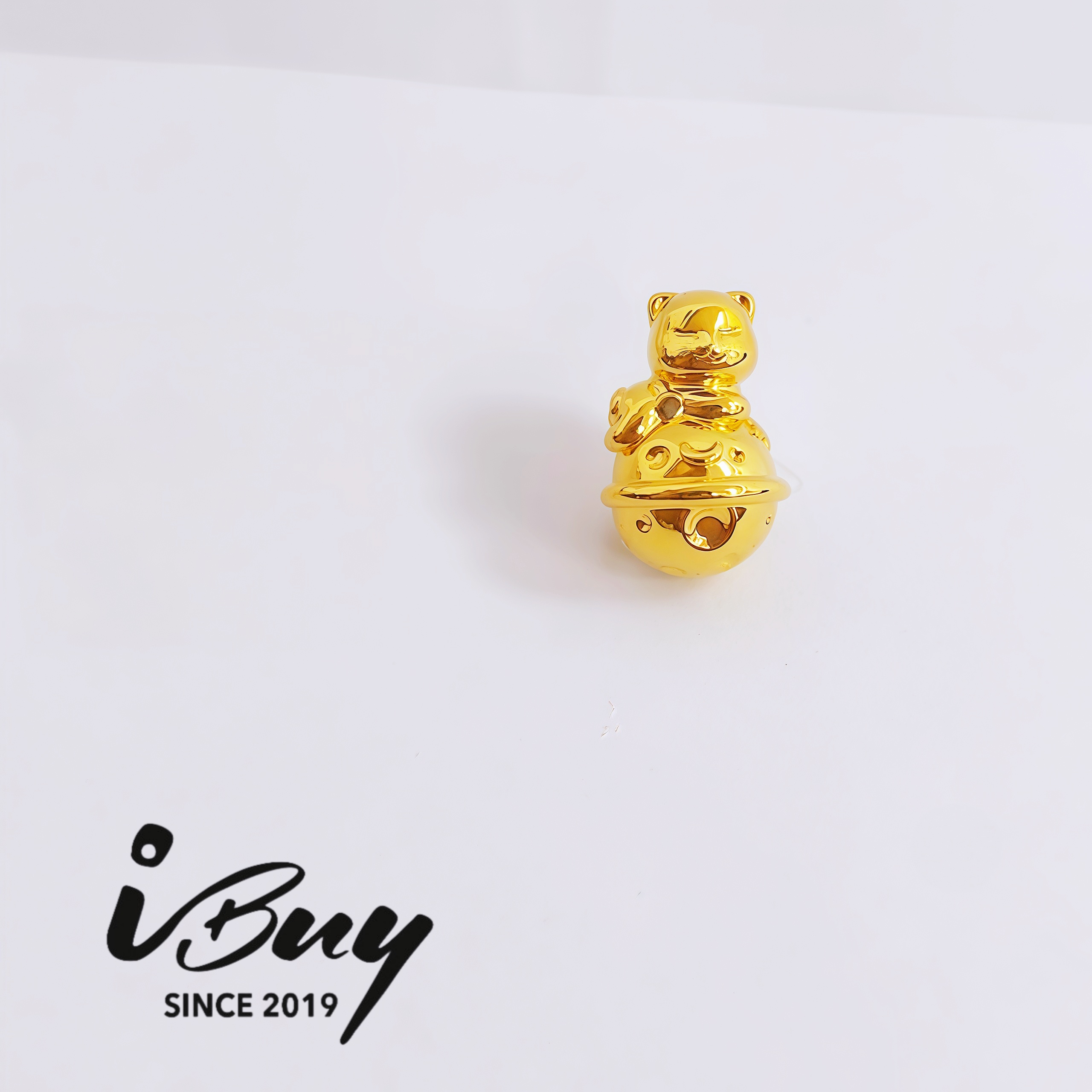 916 HARD GOLD CAT BALL BALL BEAD 916 硬金 猫球球串咀